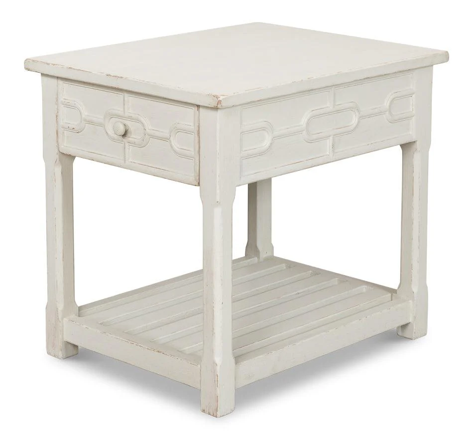 Isla Side Table - Antique White - Remutear