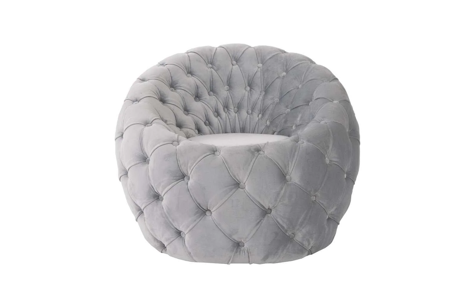 Egg Chair, Cool Gray Velvet Fabric - Remutear