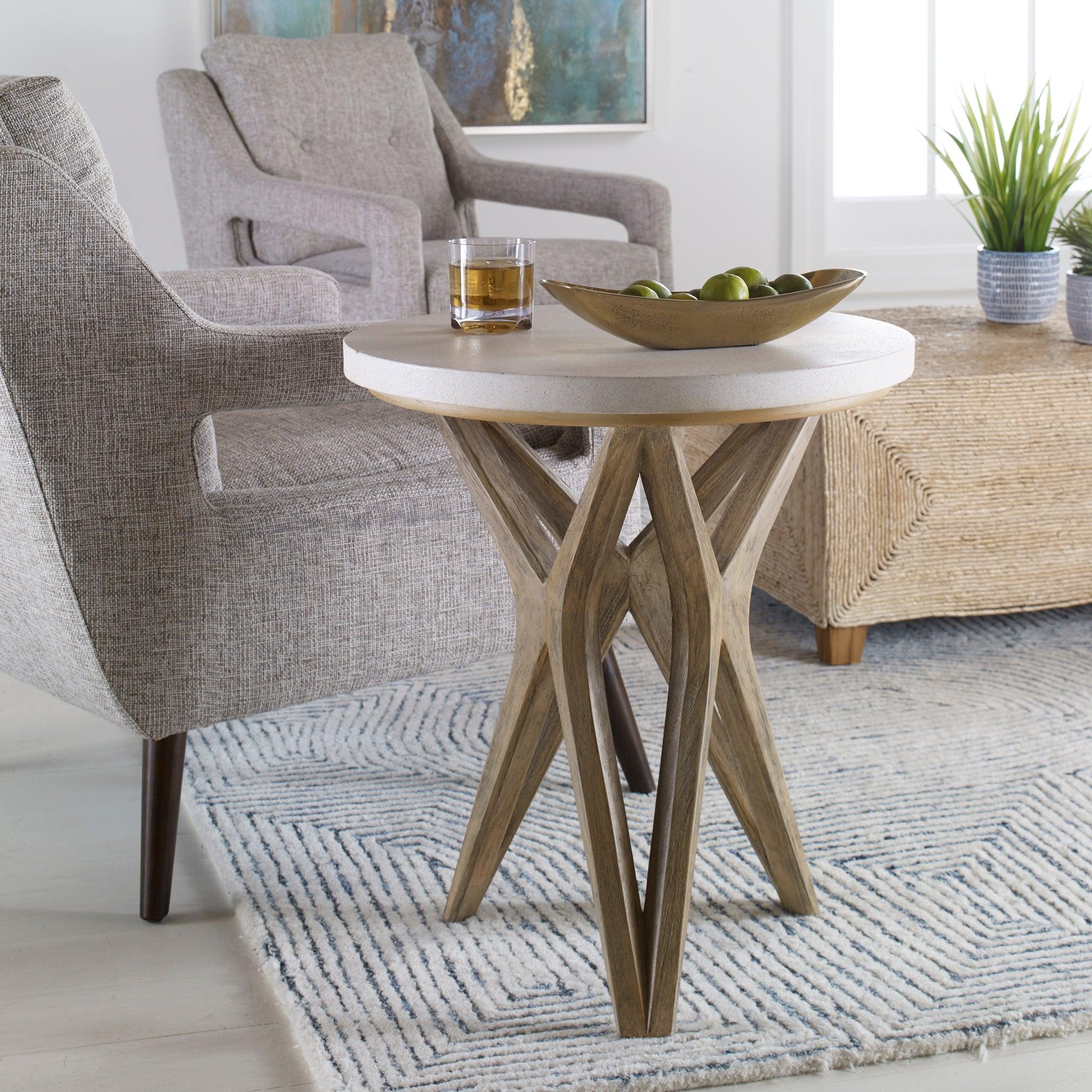 Marnie Limestone Side Table - Remutear