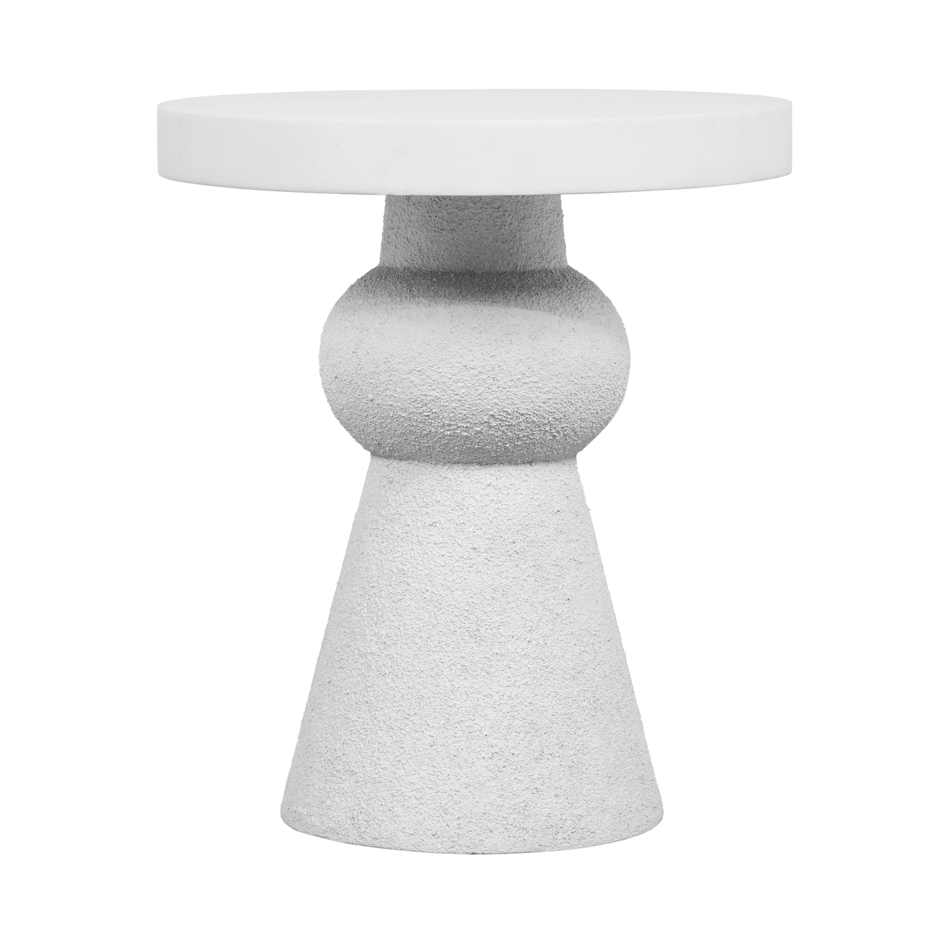 Lupita White Side Table - Remutear
