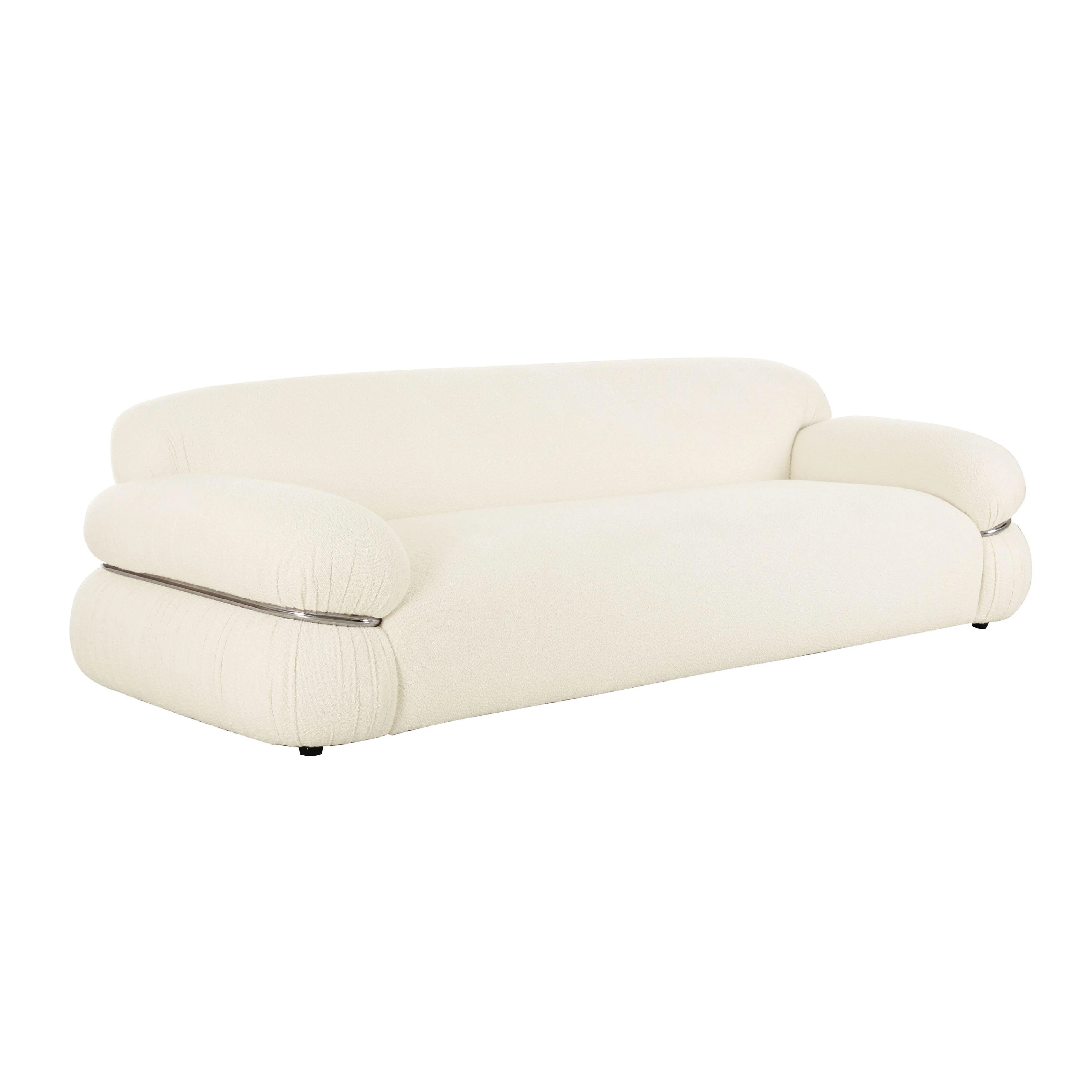 Leyla Cream Boucle Sofa - Remutear