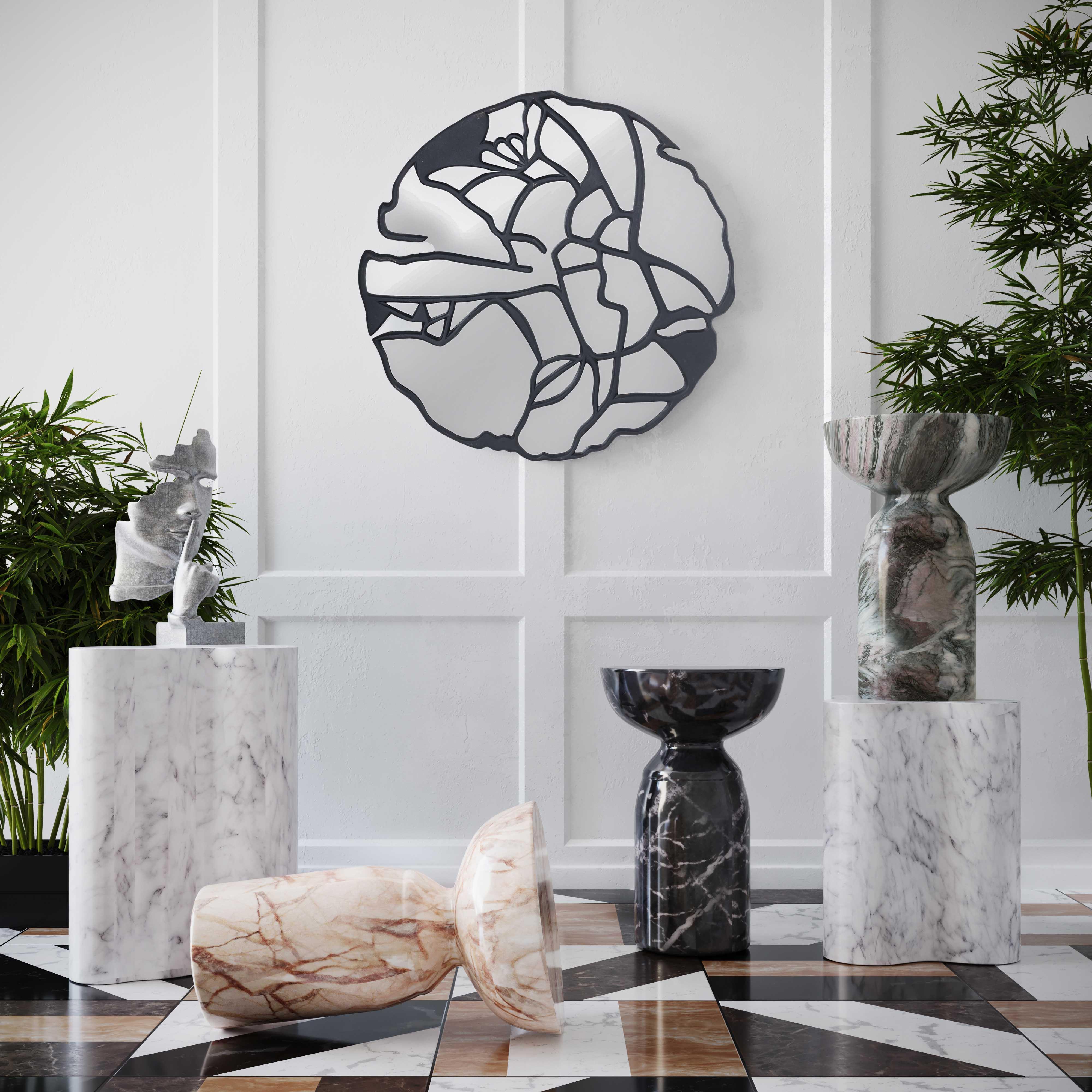 Slab Marble Short Side Table - Remutear