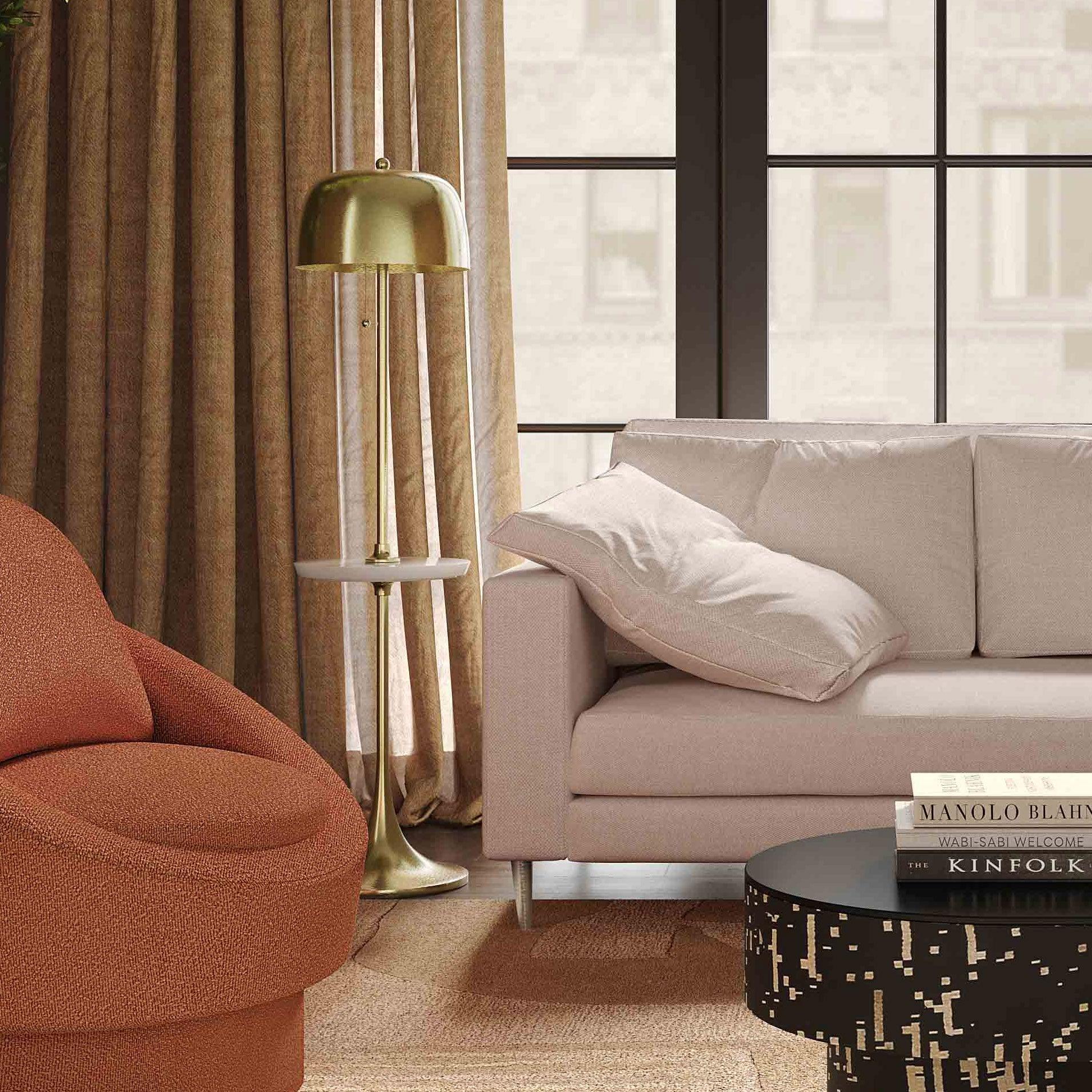 Sienna Gold Floor Lamp - Remutear