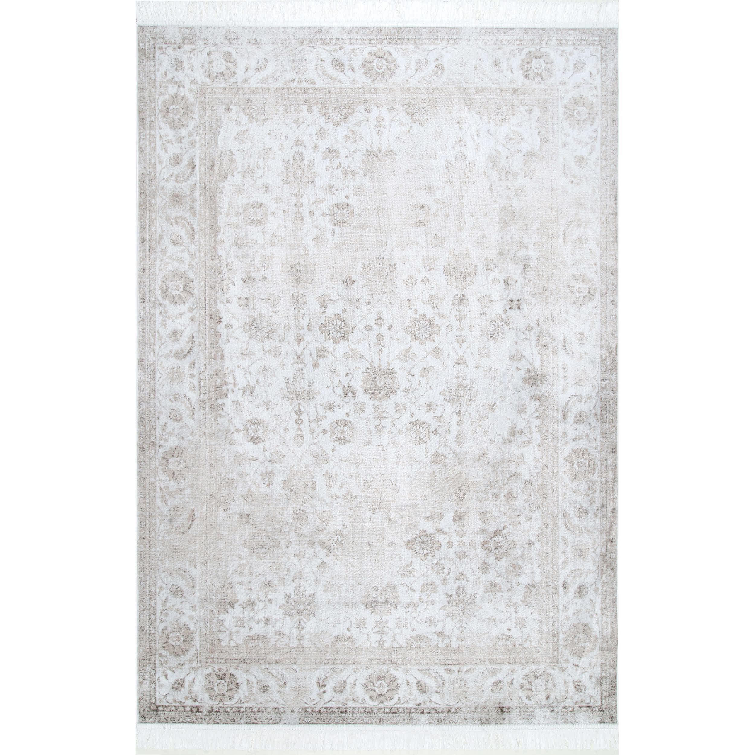 Vintage Floral Elyse Fringe Rug Area Rug - Remutear
