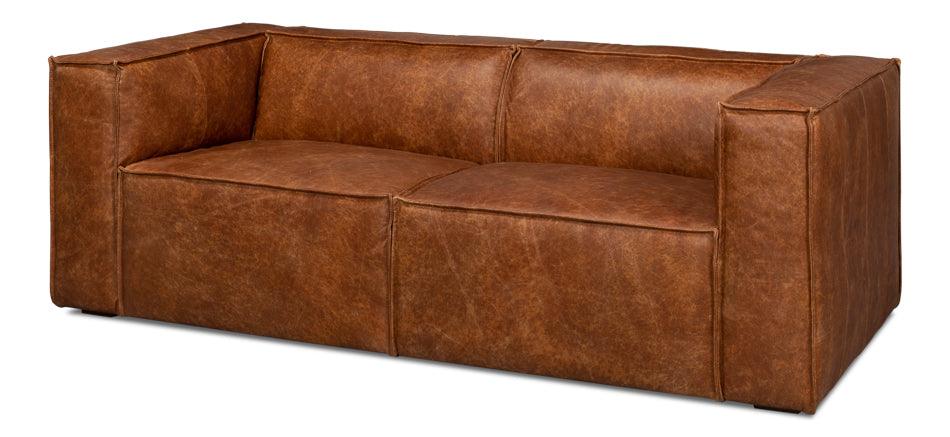 Harland Sofa - Light Brown Leather - Remutear