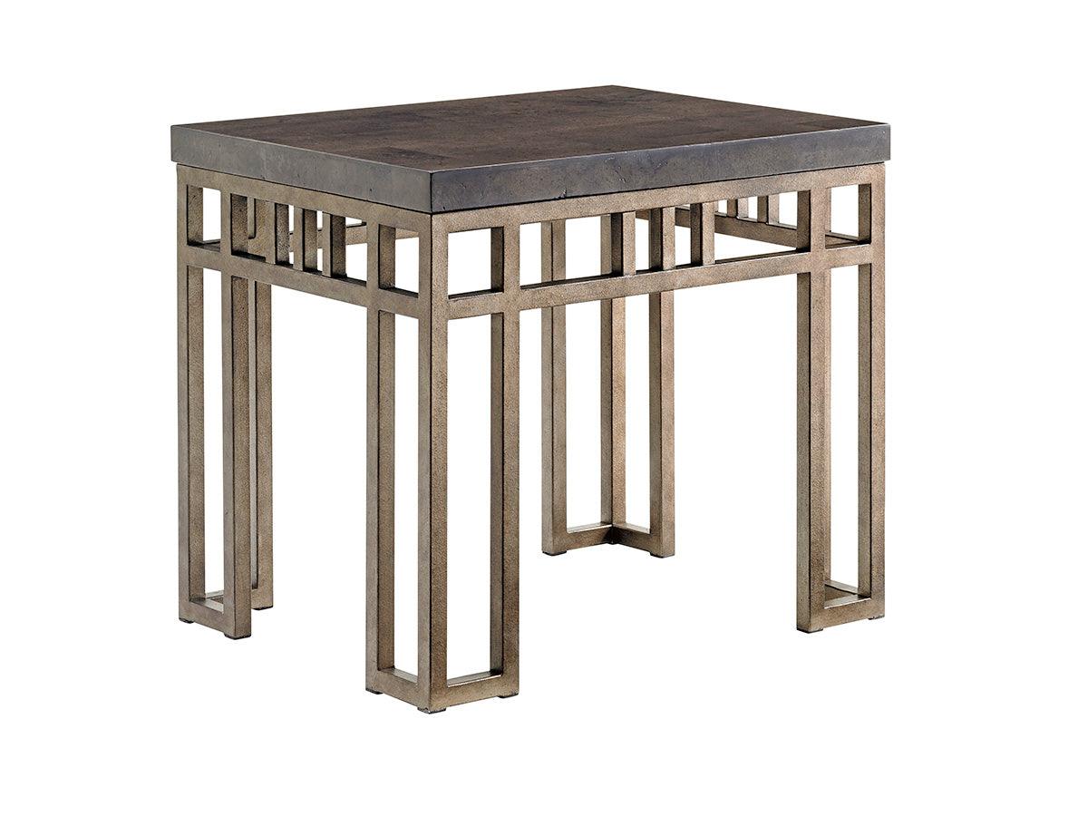 Cypress Point Montera Travertine End Table - Remutear
