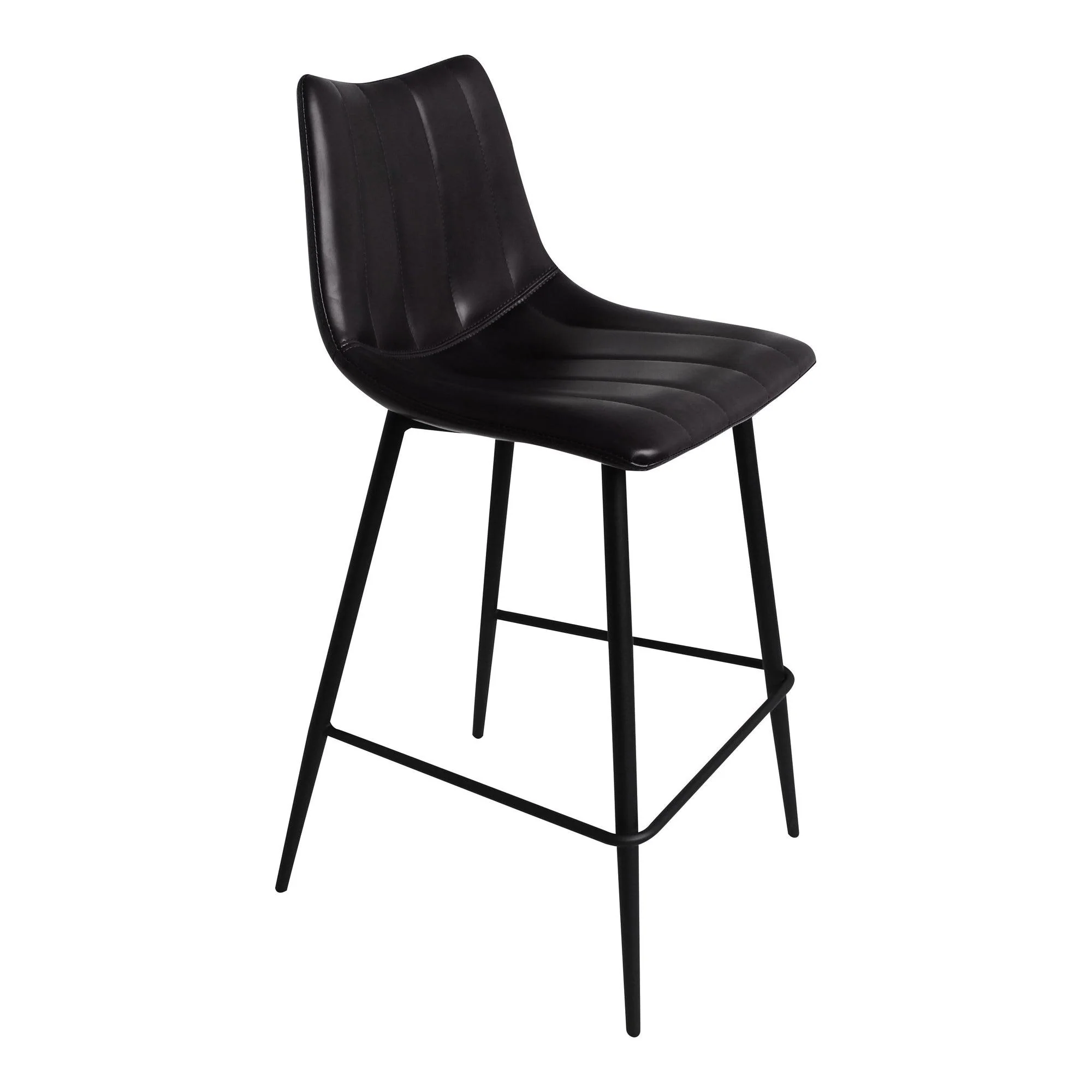 Alibi Counter Stool Matte Black - Set Of Two - Remutear