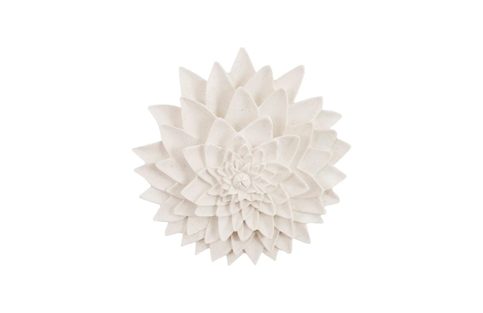 Dahlia Flower Wall Art, White Stone - Remutear