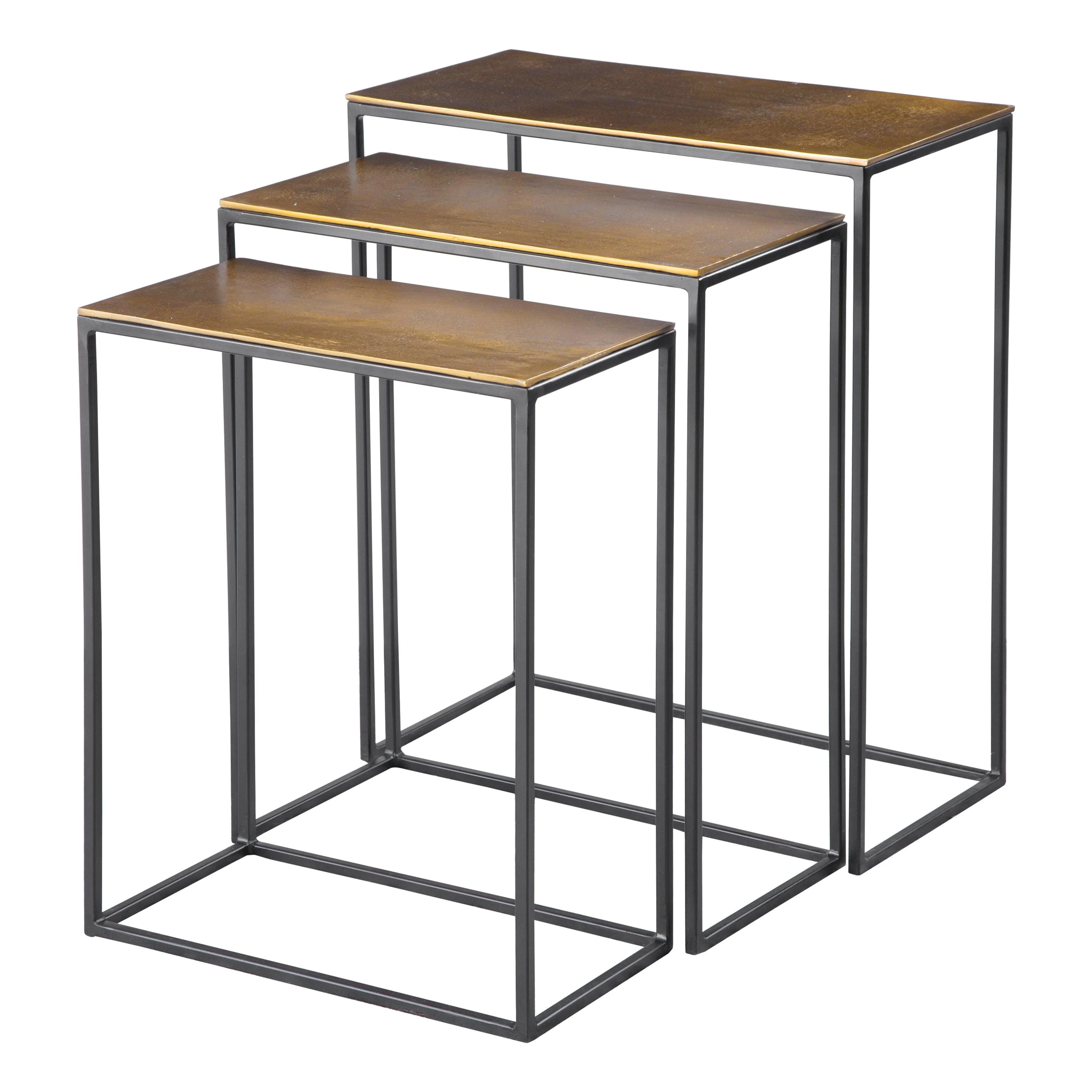 Coreene Gold Nesting Tables Set/3 - Remutear