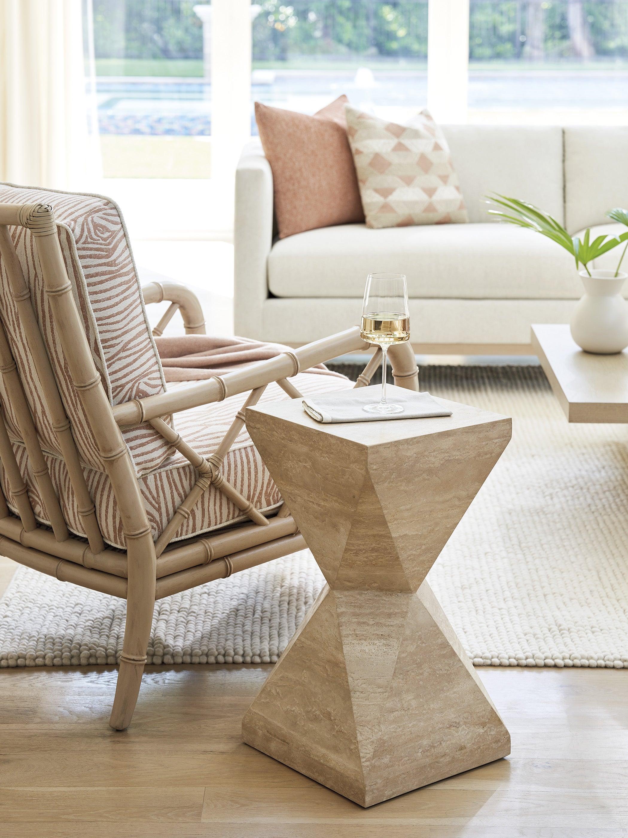 Sunset Key Shea Faceted Accent Table - Remutear