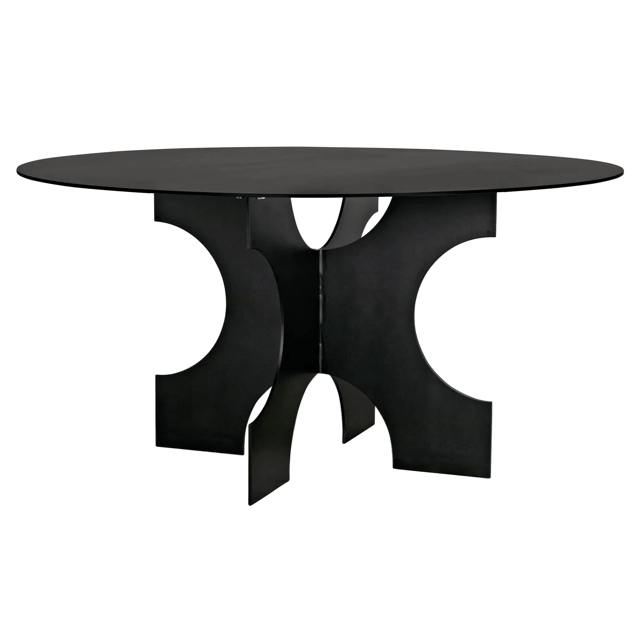 Element Dining Table, Black Metal - Remutear