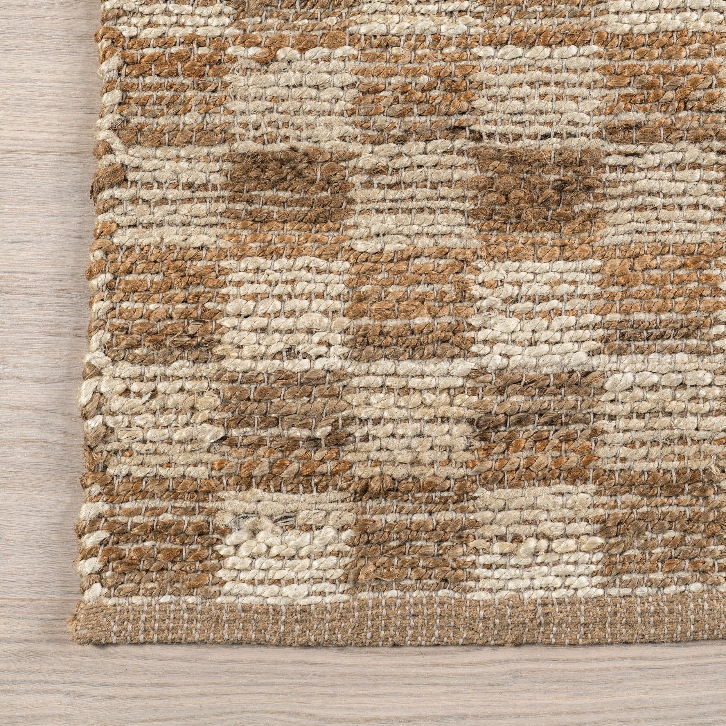 Aneira Checkered Jute Area Rug - Remutear