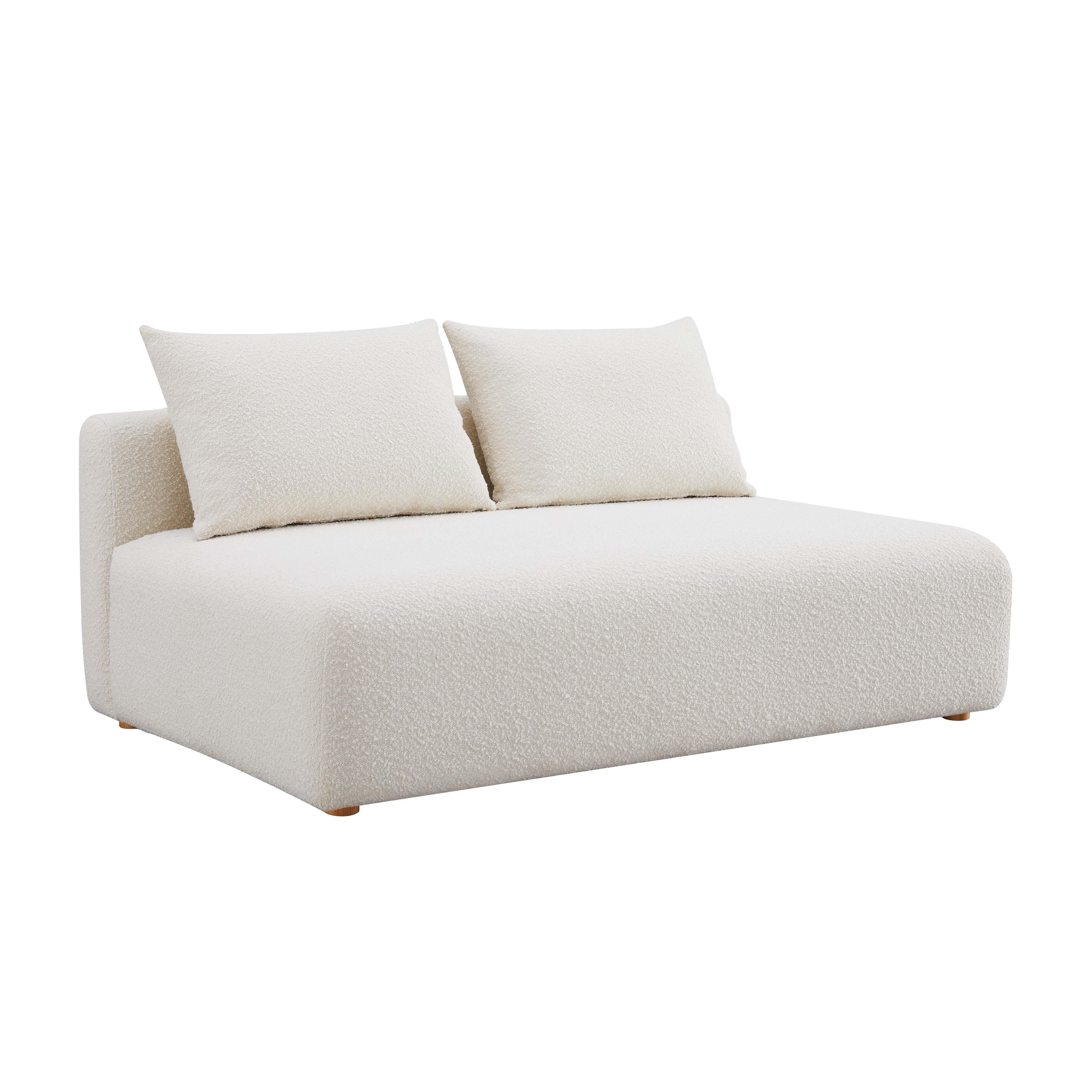 Hangover Cream Boucle Modular Loveseat - Remutear