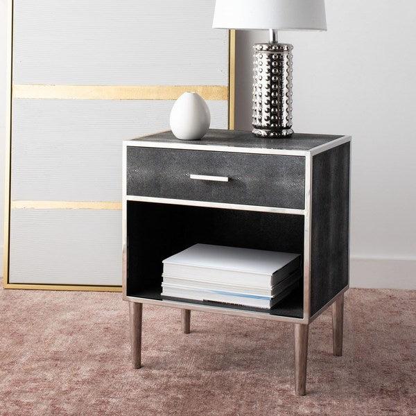 TAMMY FAUX SHAGREEN NIGHTSTAND - Remutear