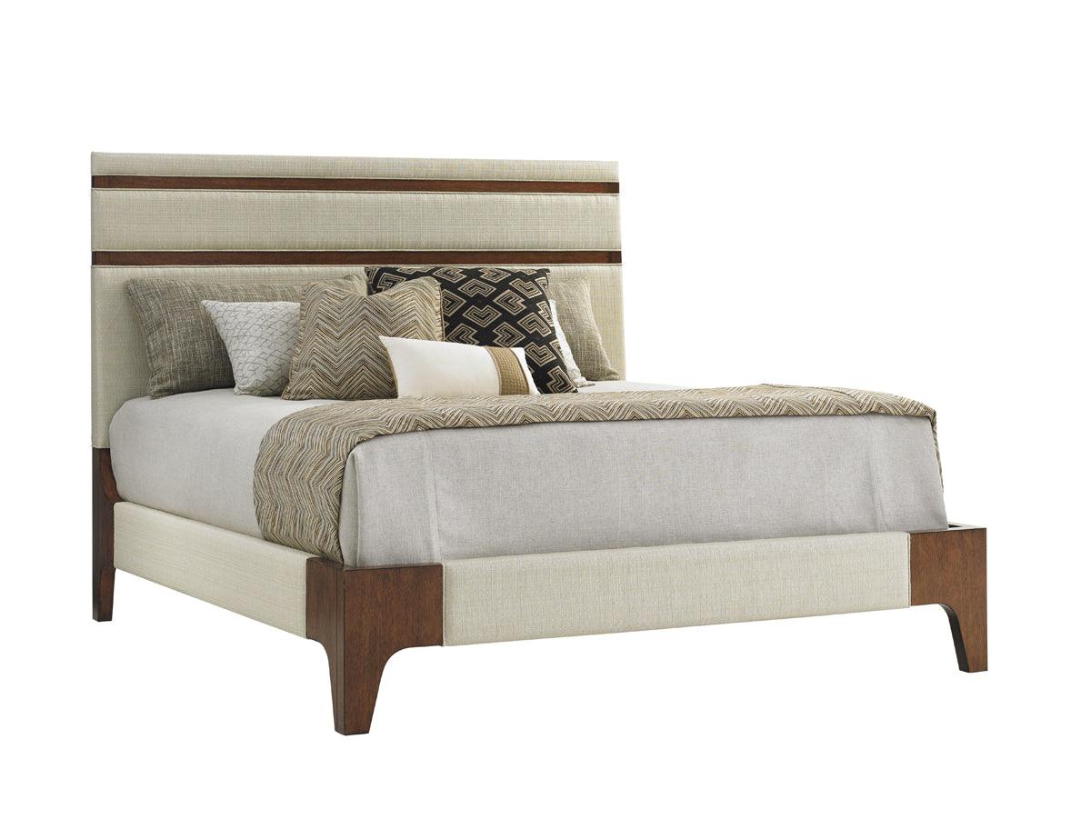 Island Fusion Mandarin Upholstered Panel Bed - Remutear