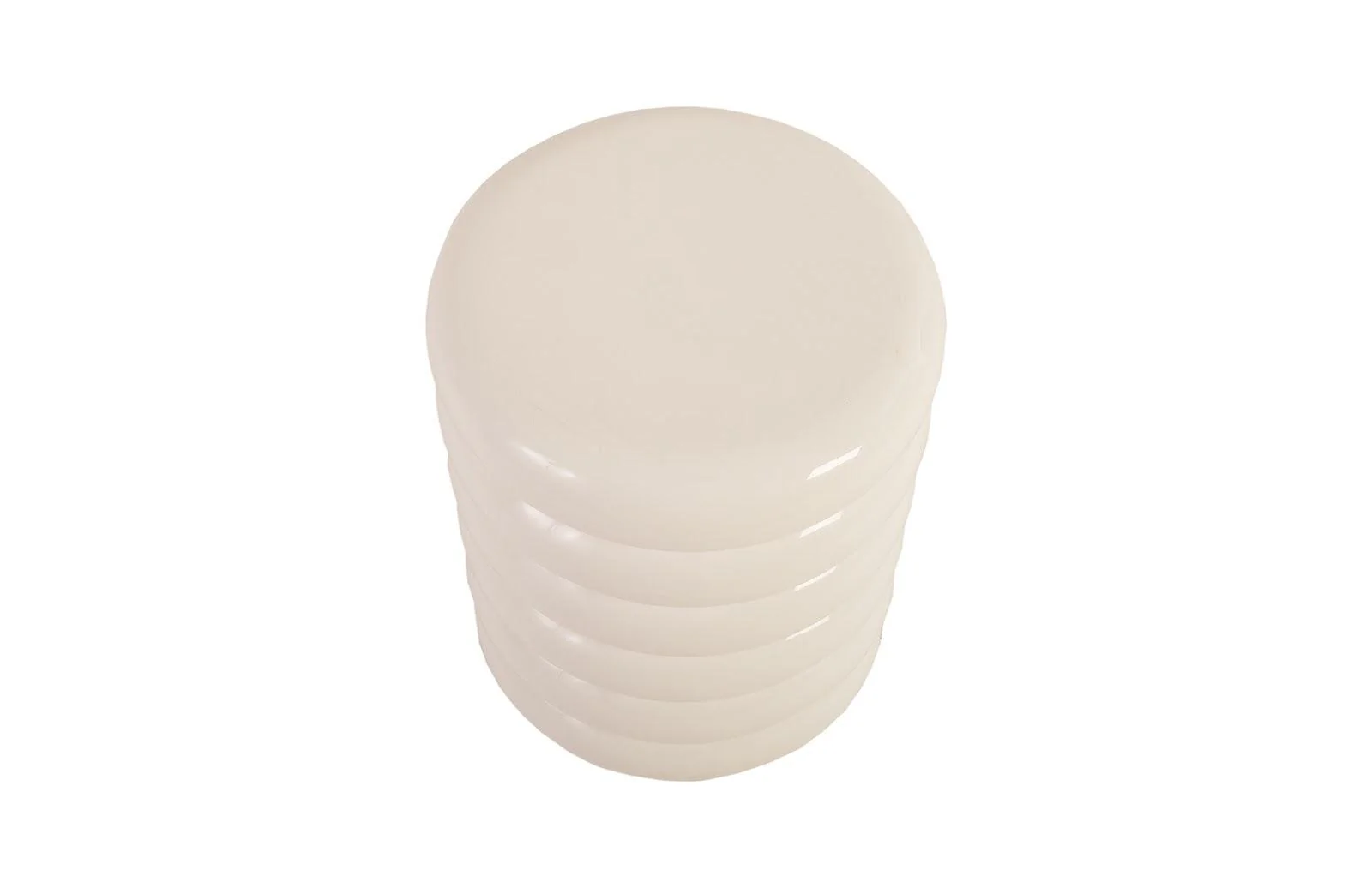 Ribbed Stool, Gel Coat White - Remutear