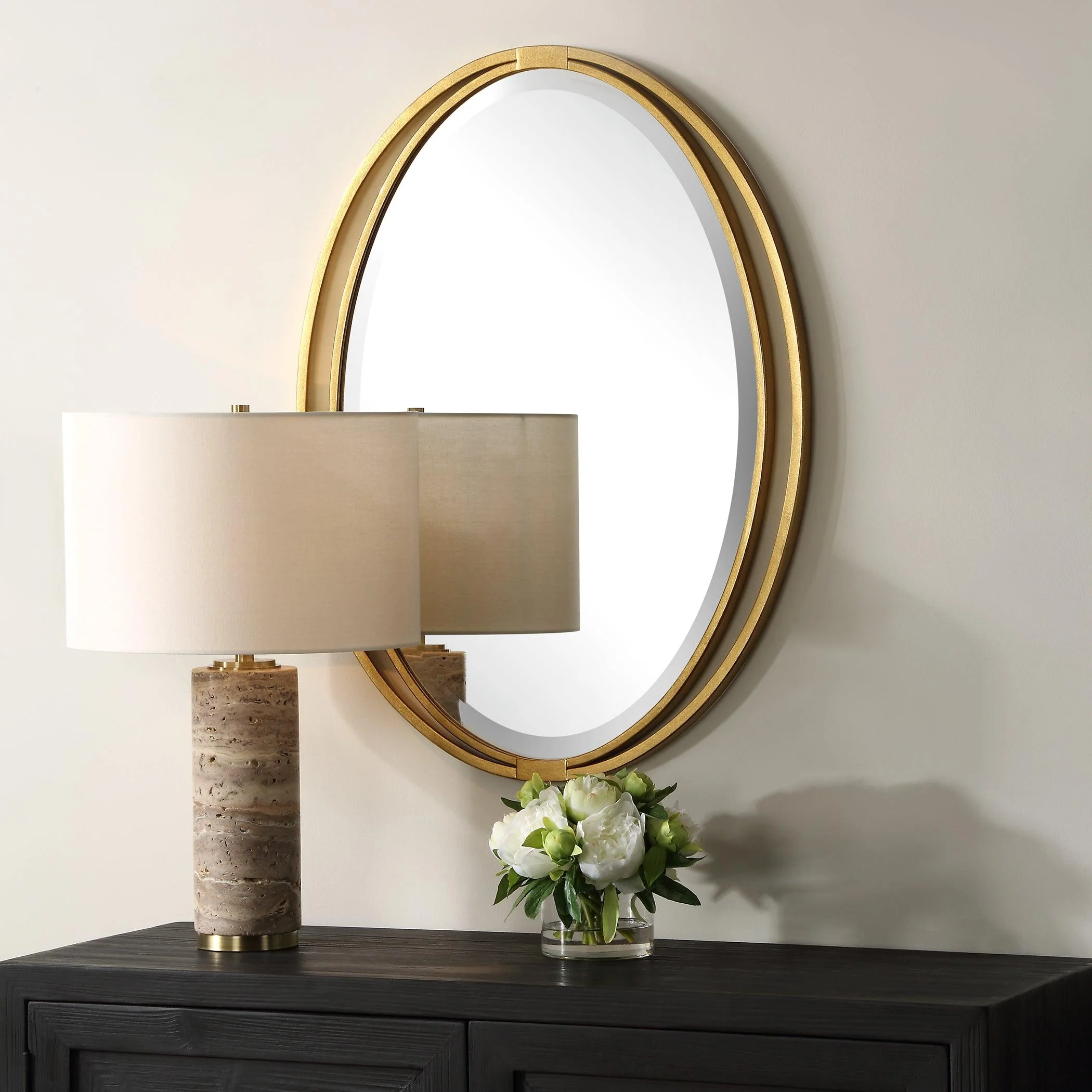 Rhodes Gold Oval Mirror - Remutear