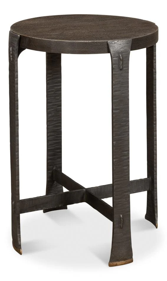Forged Slats Side Table/Moleskin - Remutear