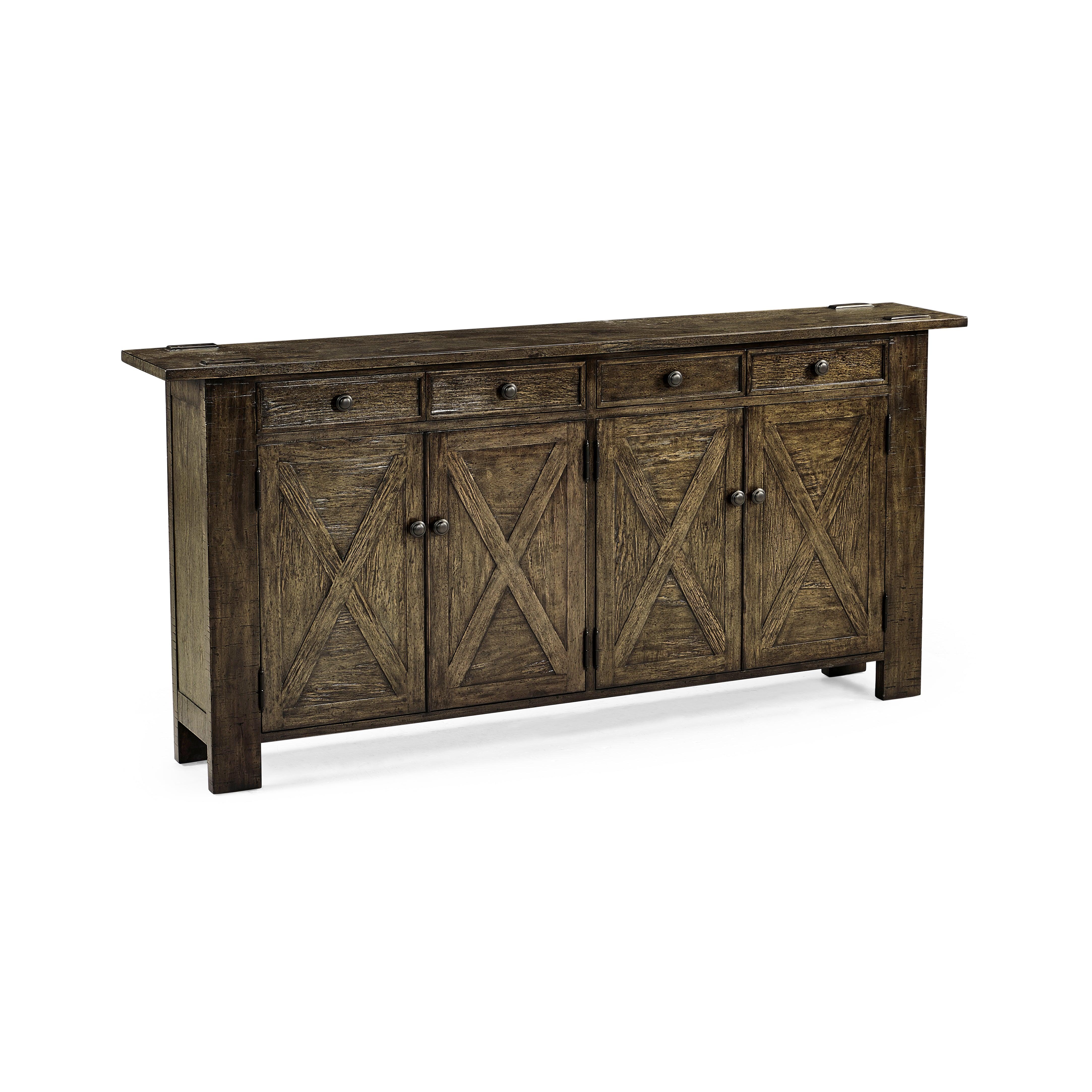 Casual Accents Dark Driftwood Narrow Credenza - Remutear