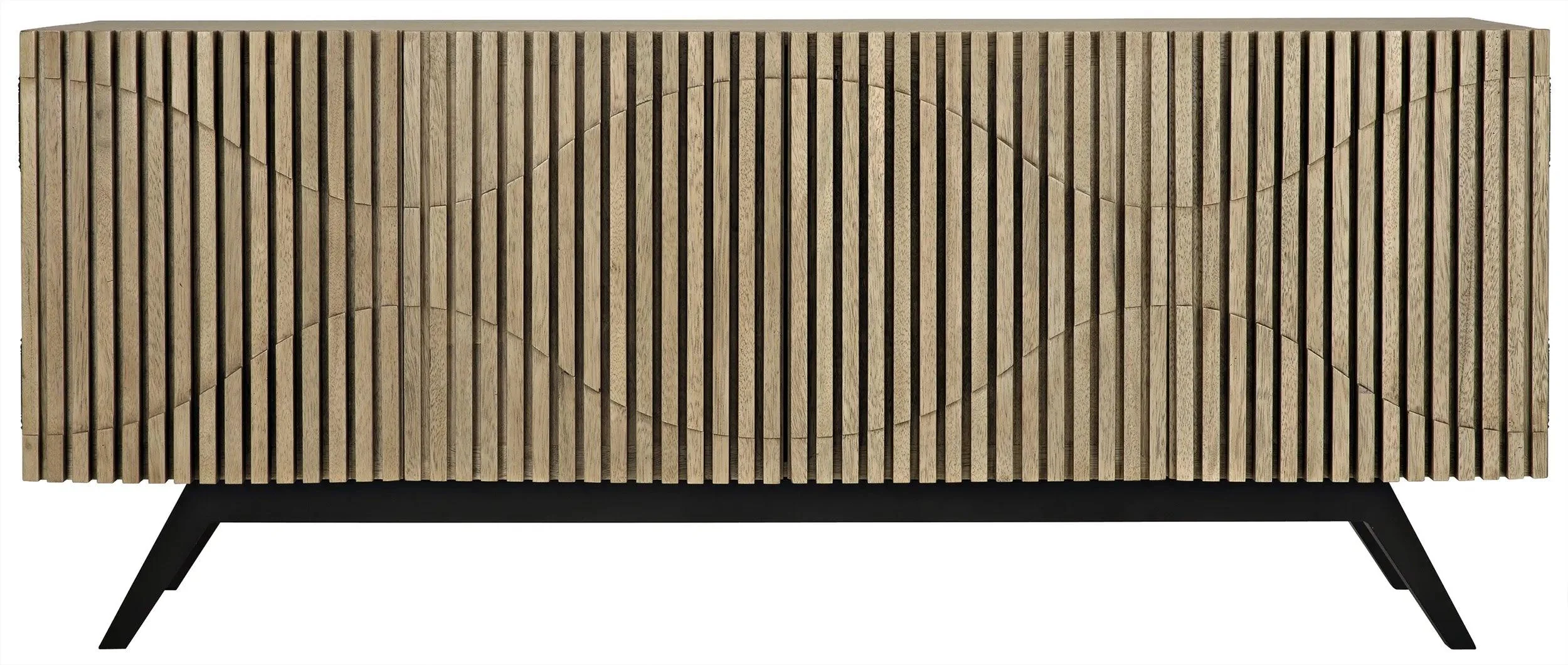 Illusion Sideboard with Steel Base, Bleached Walnut - Remutear