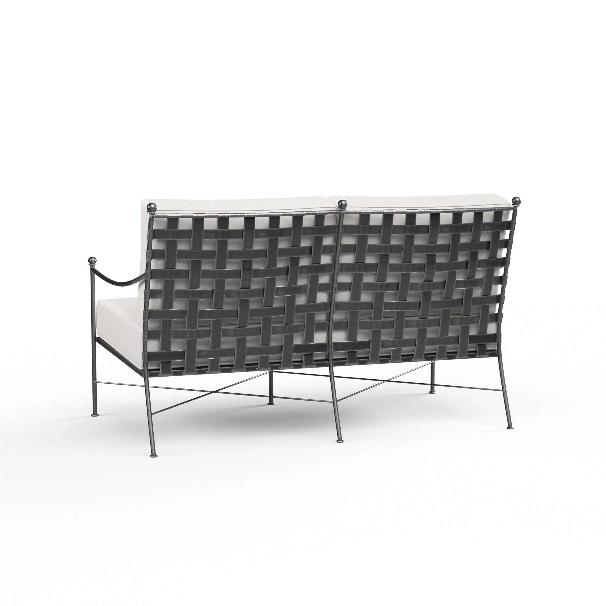 Provence Loveseat in Canvas Flax w/ Self Welt - Remutear