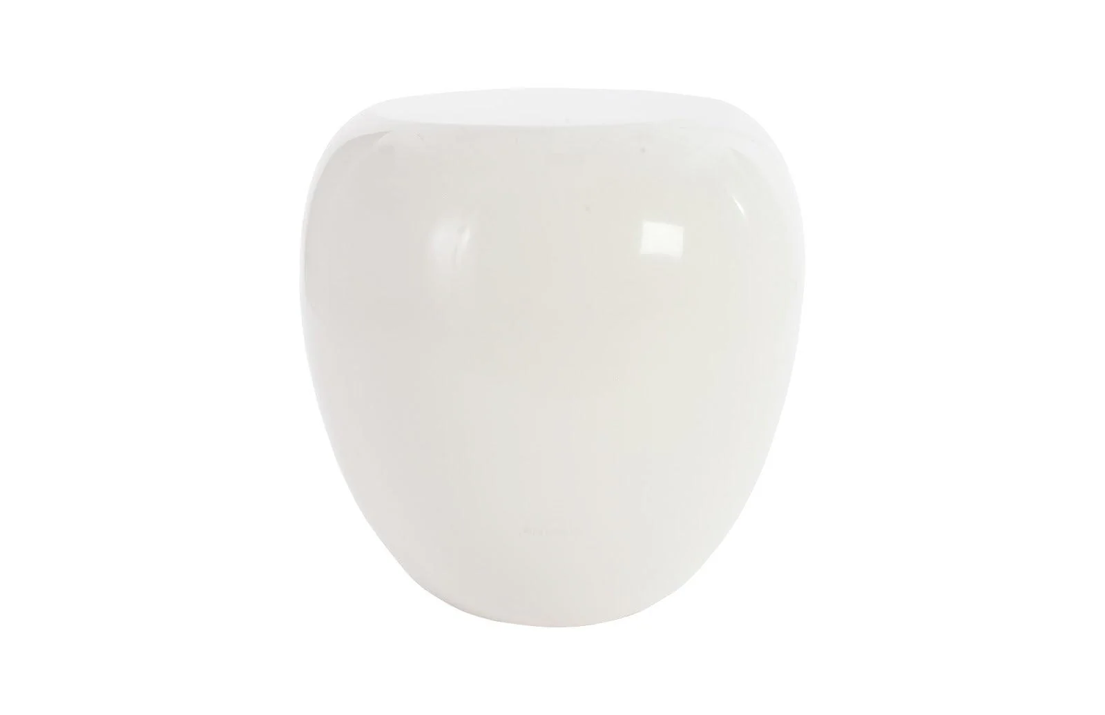 River Stone Side Table, Gel Coat White - Remutear
