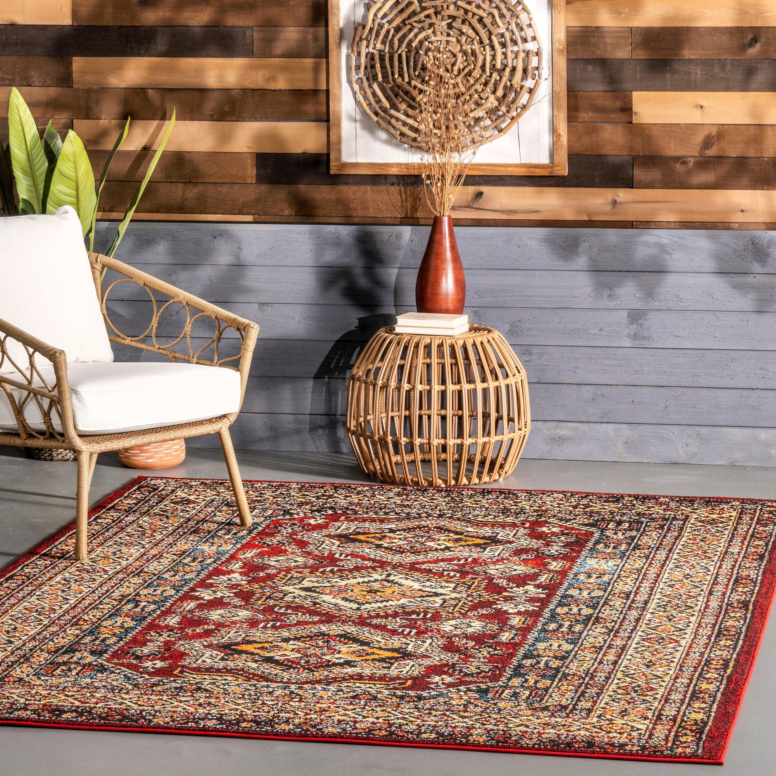 Indoor/Outdoor Transitional Medieval Randy Area Rug - Remutear