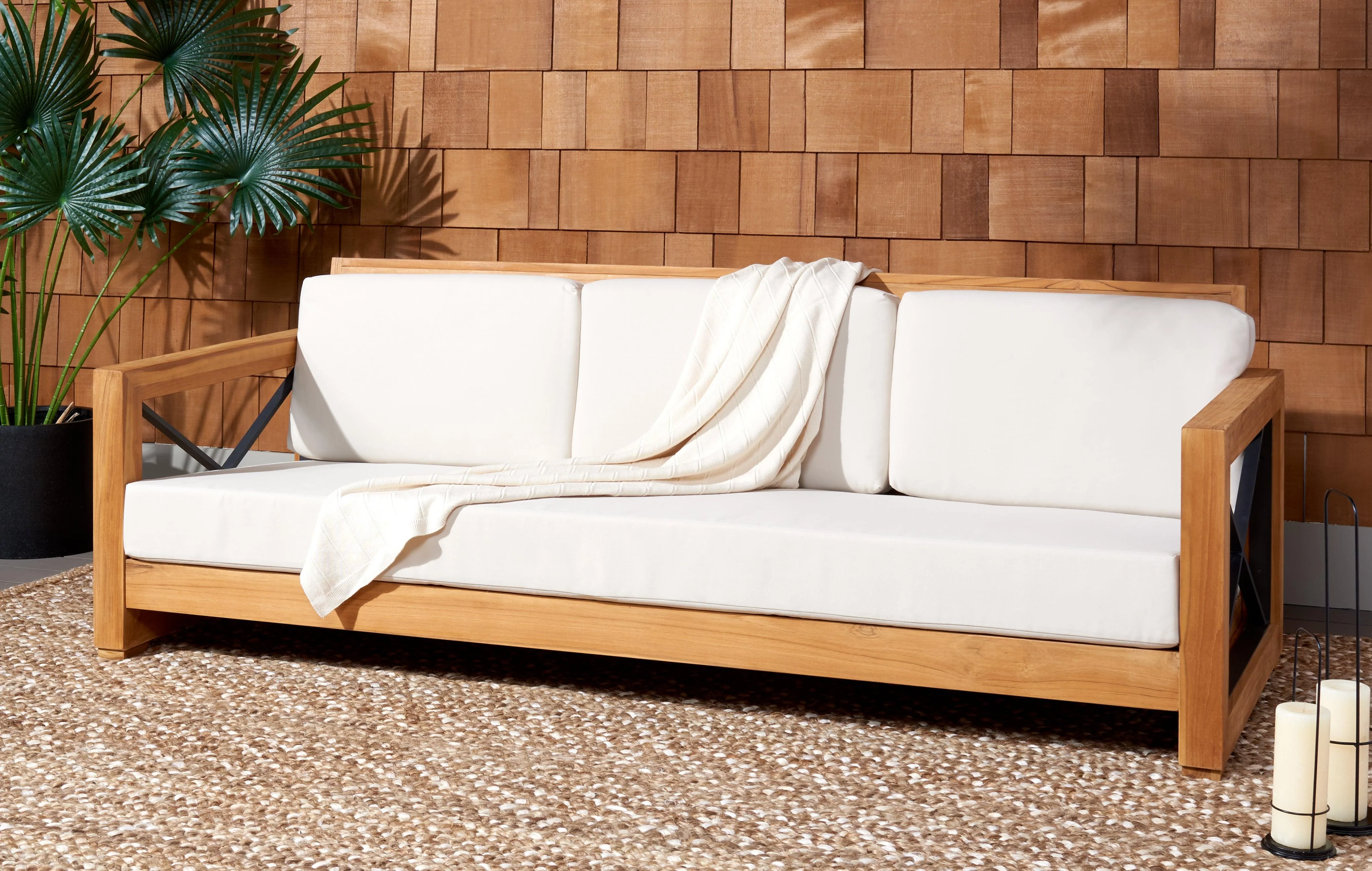ANDROS BRAZILIAN TEAK PATIO SOFA - Remutear