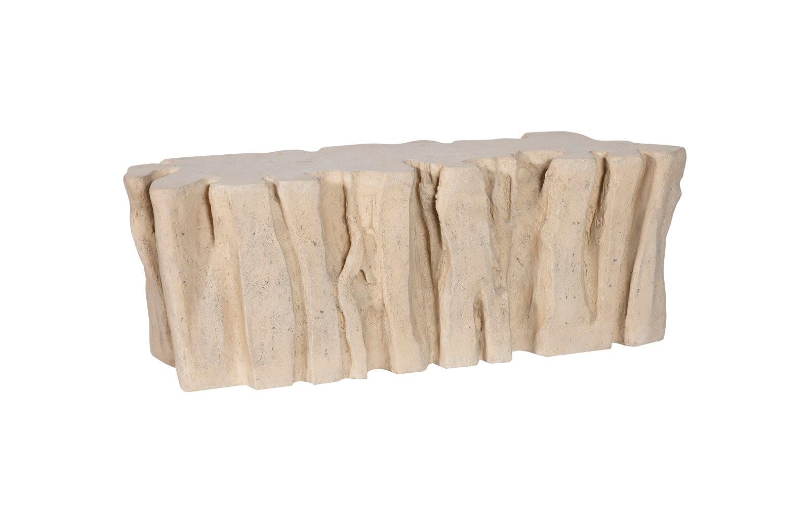 Freeform Root Bench, Roman Stone - Remutear