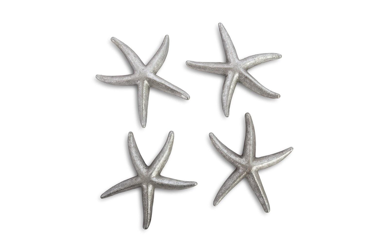 Starfish, Silver Leaf, Set of 4, SM - Remutear