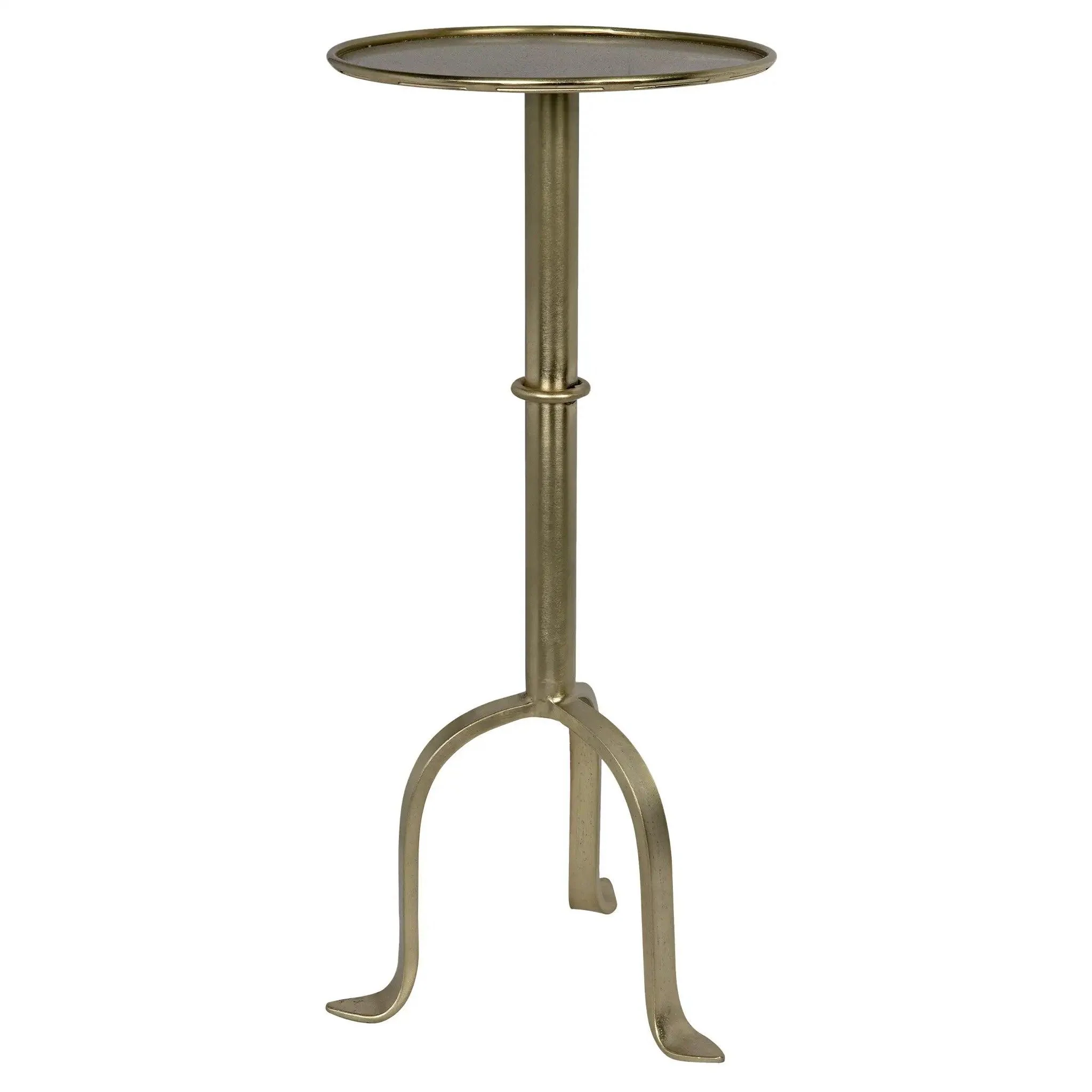 Tini Side Table, Metal with Brass Finish - Remutear