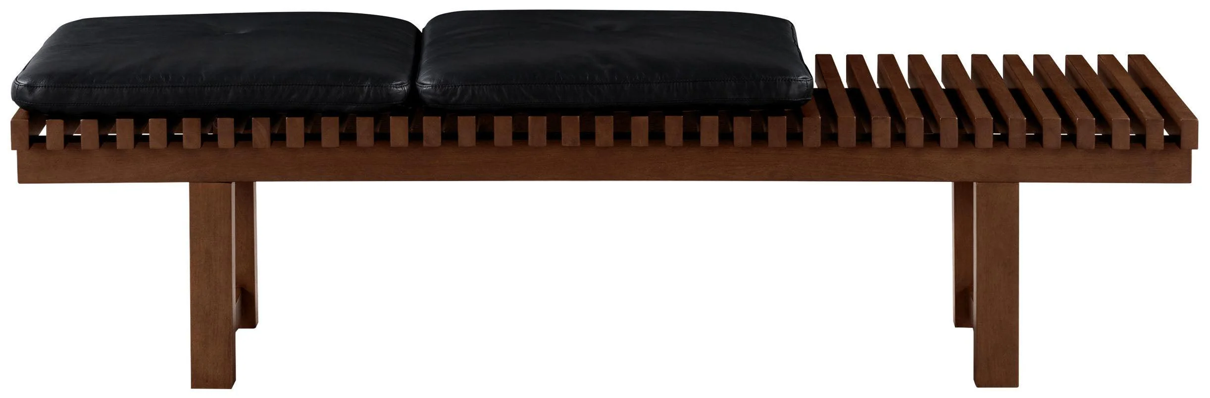 BOLIVAR LEATHER AND WOOD BENCH - Remutear