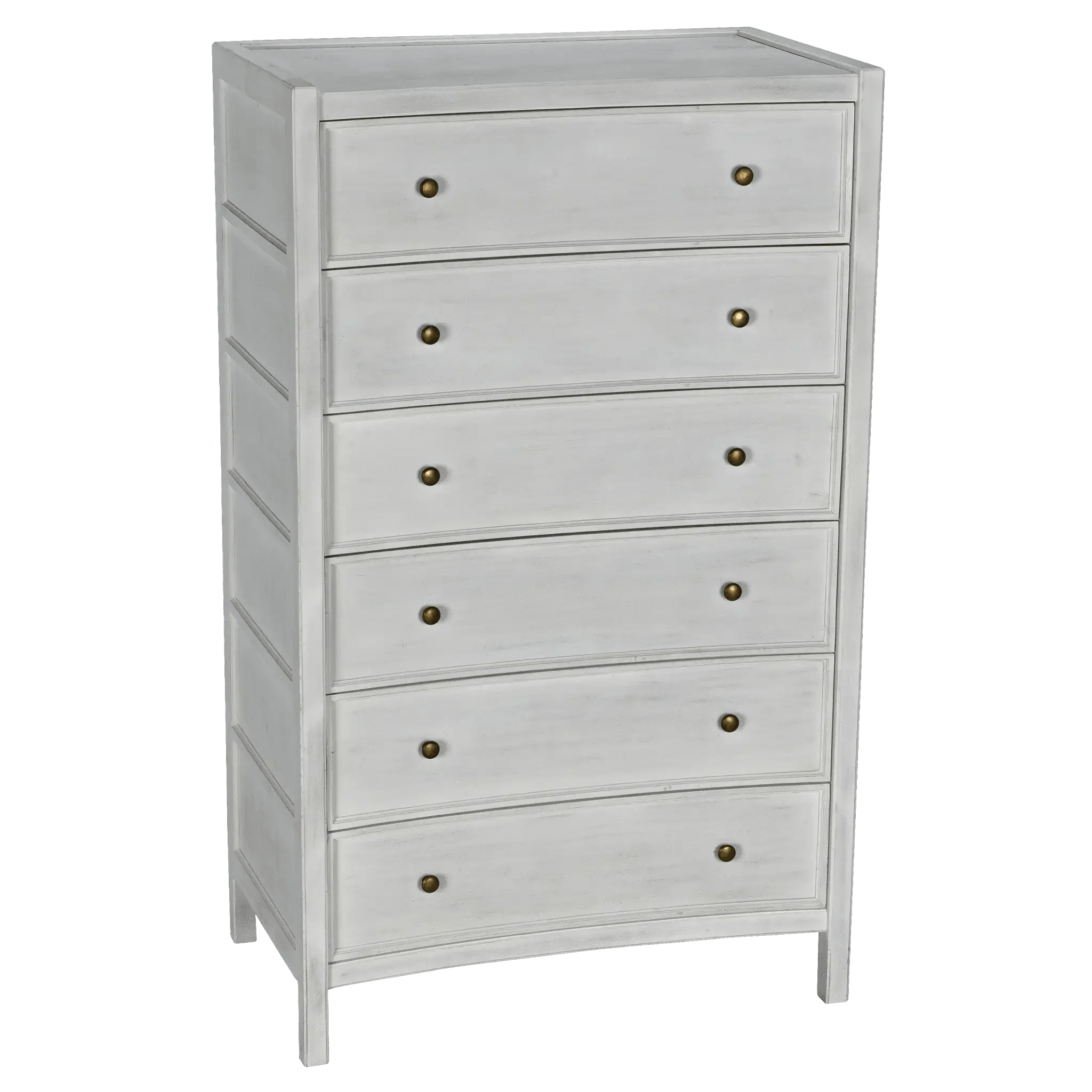 Hampton Tall Boy, White Wash - Remutear