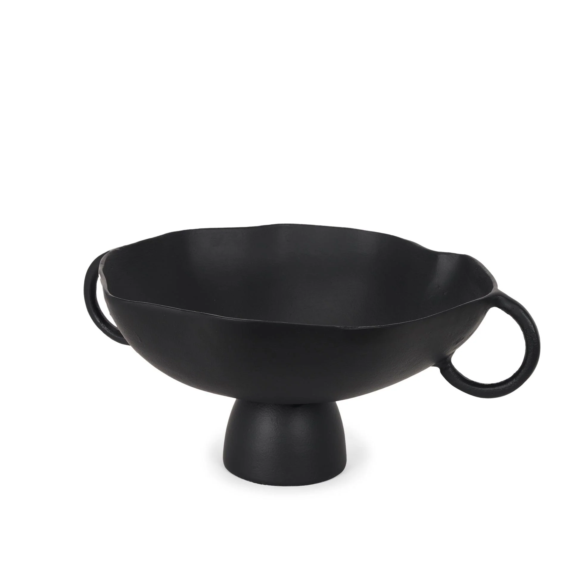 Radka Large Matte Black Metal Decorative Bowl - Remutear
