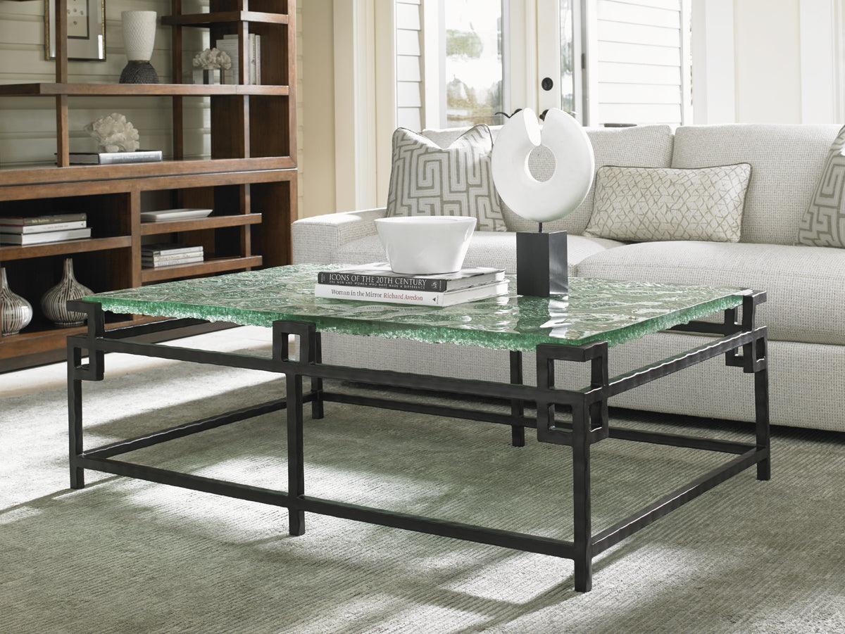 Island Fusion Hermes Reef Glass Top Cocktail Table - Remutear