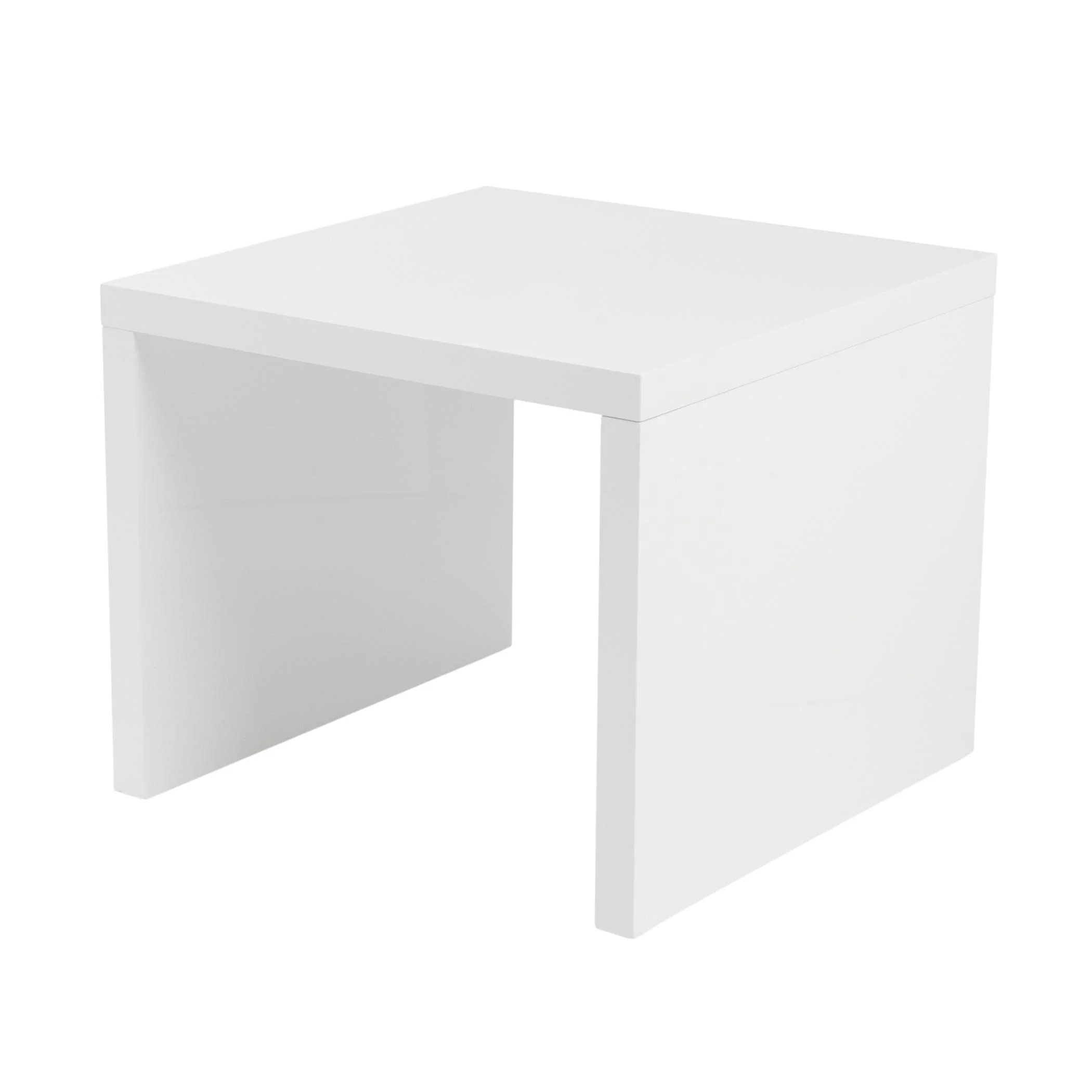 Abby Side Table in High Gloss White - Remutear