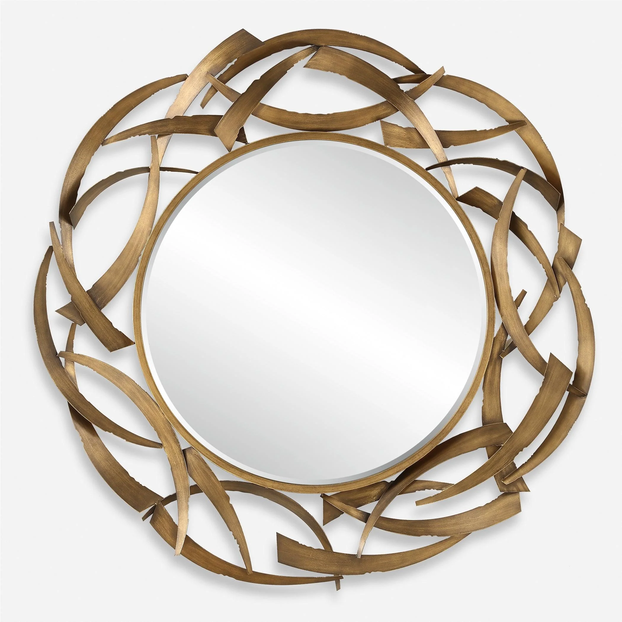 Cutting Edge Bronze Round Mirror - Remutear
