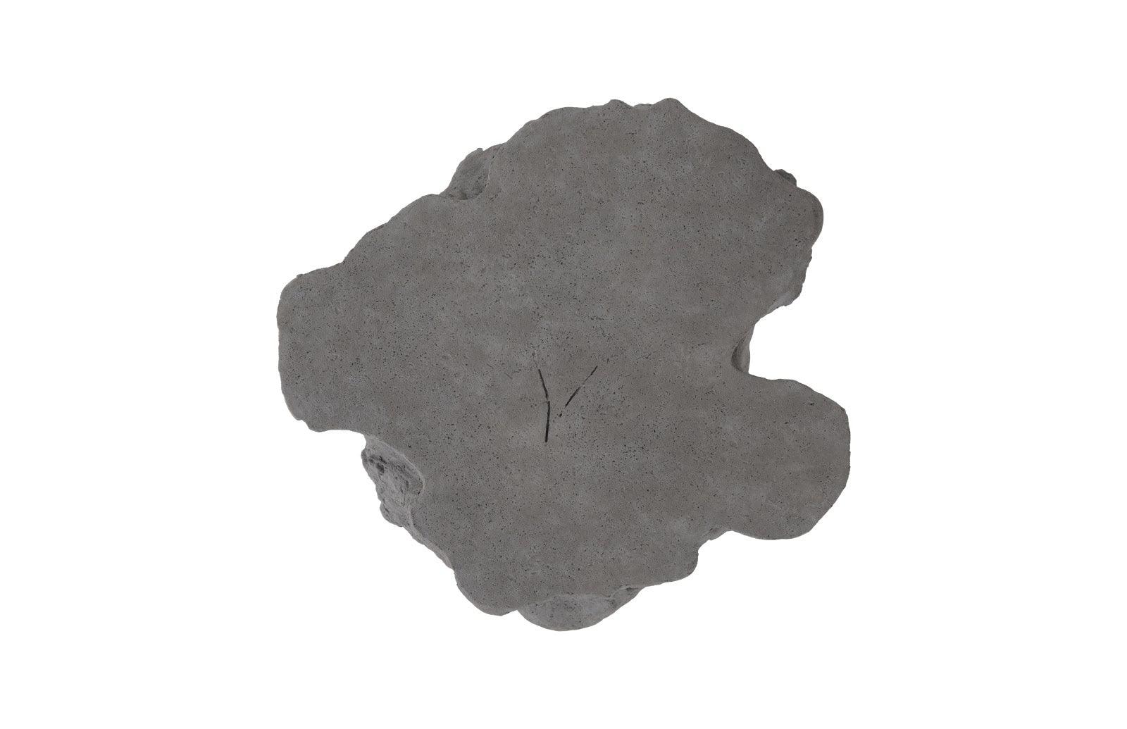 Log Side Table, Charcoal Stone - Remutear