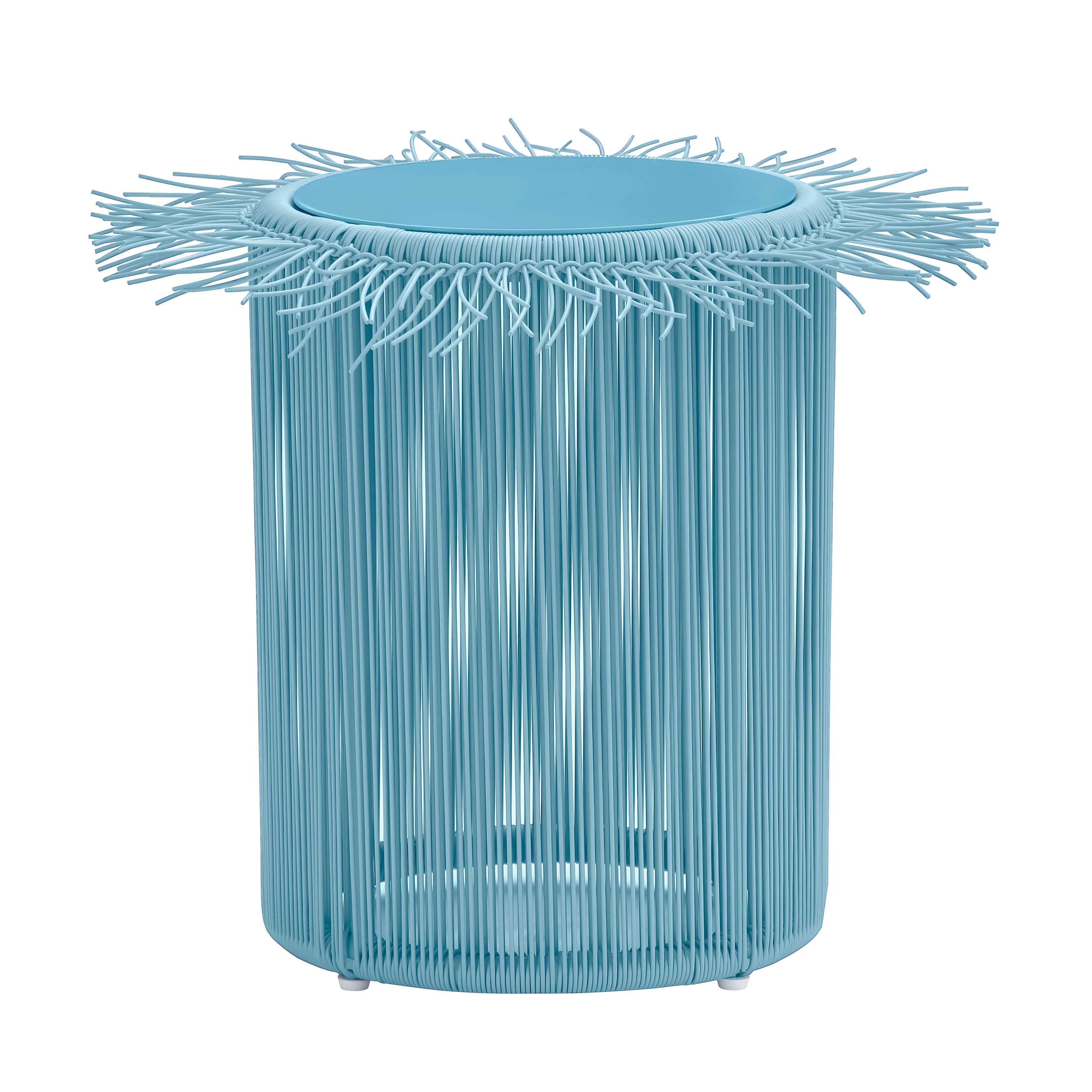 Rafa Blue Outdoor Side Table - Remutear