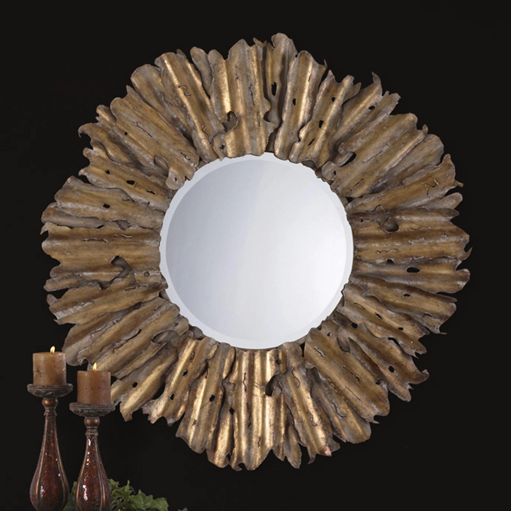 HEMANI ANTIQUE GOLD MIRROR - Remutear