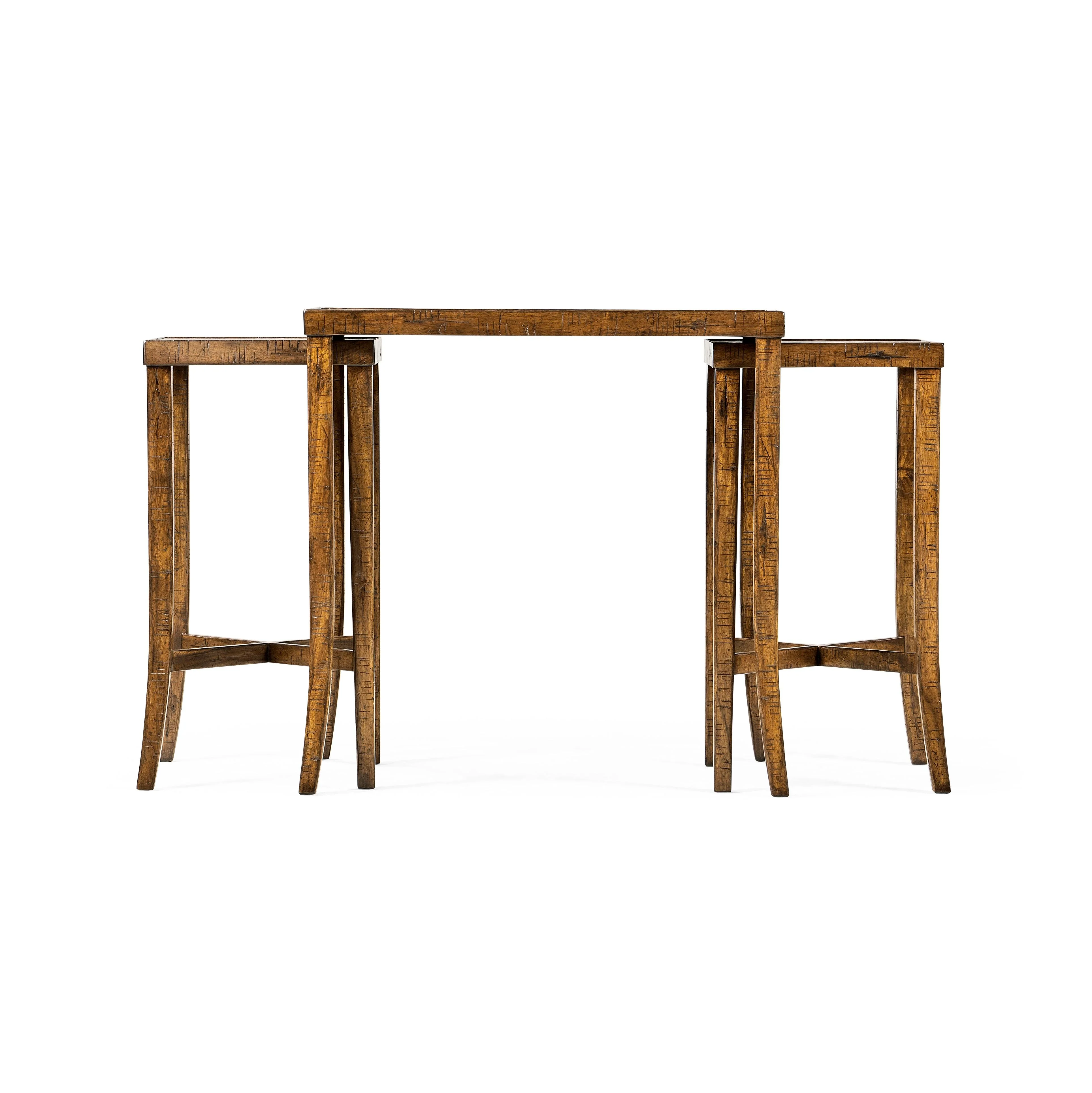 Casual Accents Country Walnut Nested Cocktail Table - Remutear