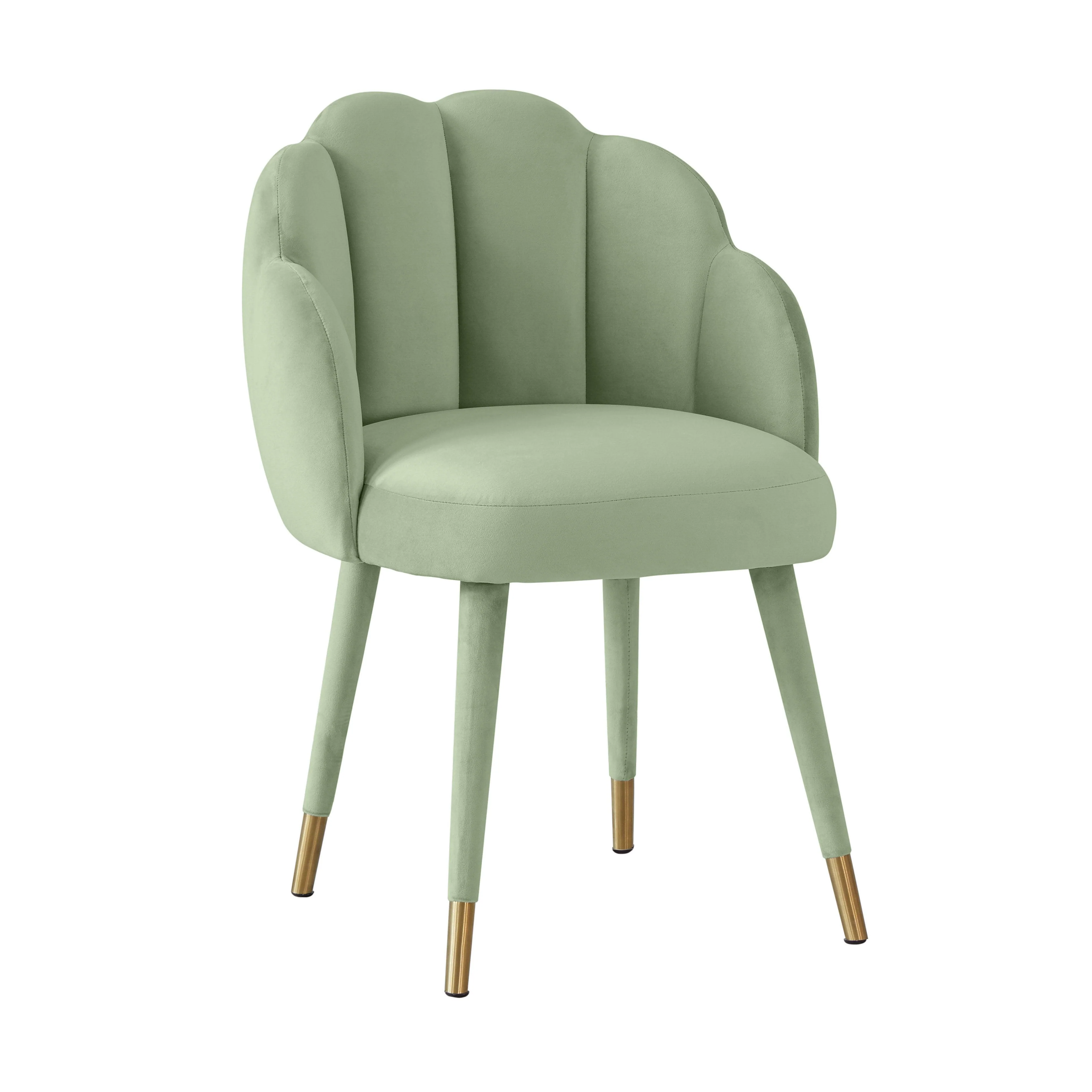 Gardenia Moss Green Velvet Dining Chair - Remutear