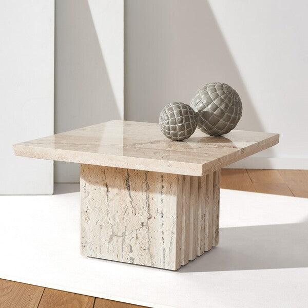 OLIVIA SQUARE MARBLE ACCENT TABLE - Remutear