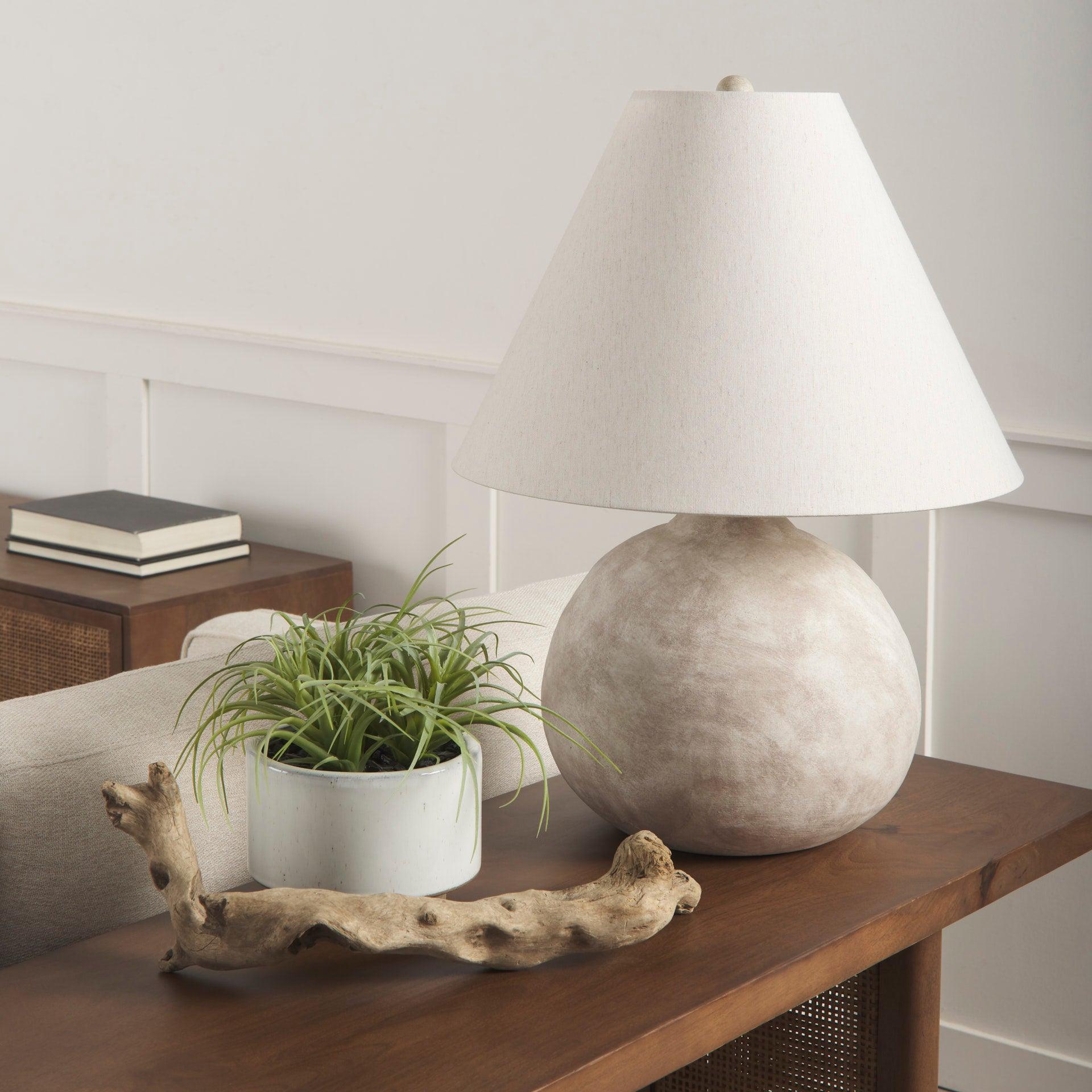 Mehdi Cream Ceramic Table Lamp - Remutear