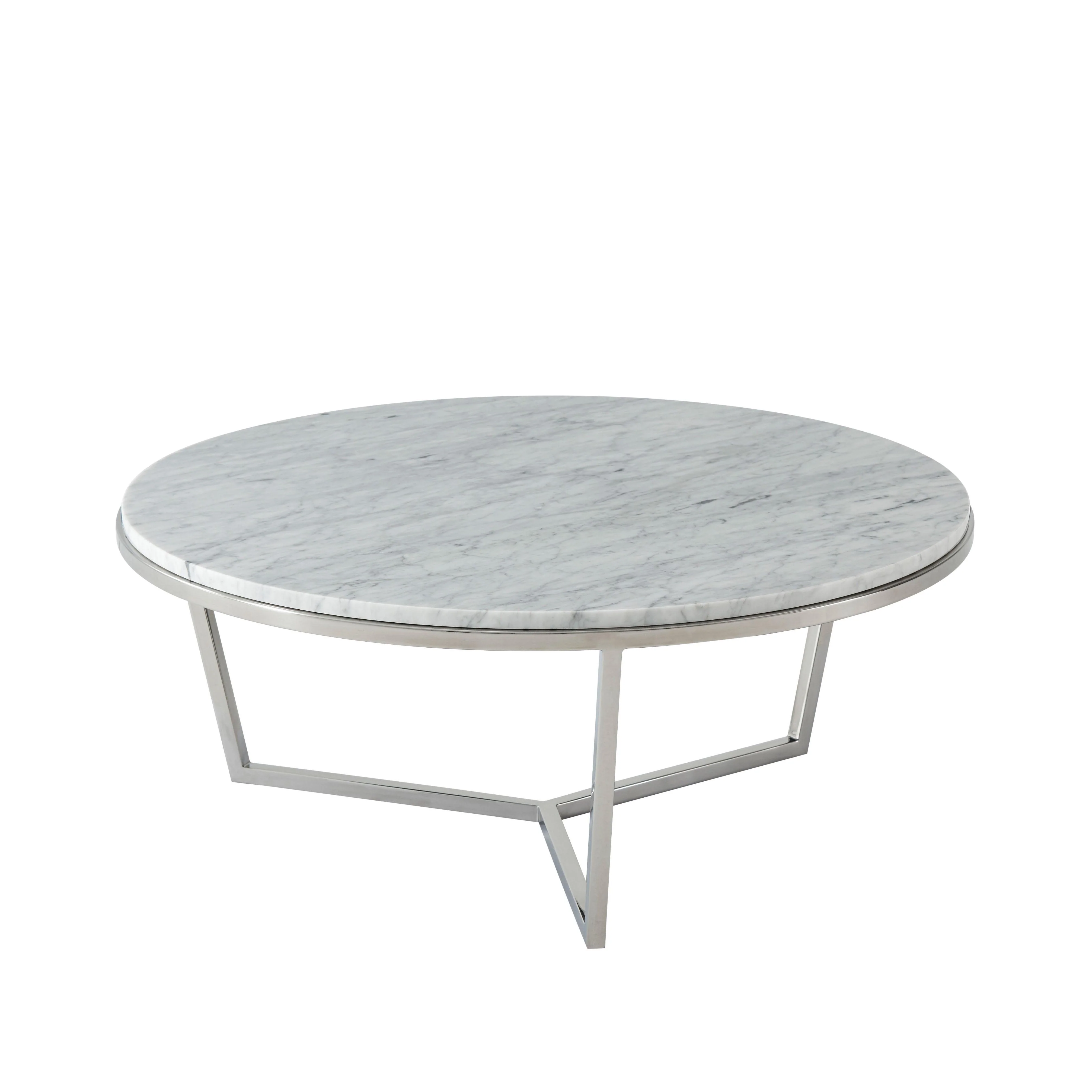 Small Fisher Round Cocktail Table (Marble) - Remutear