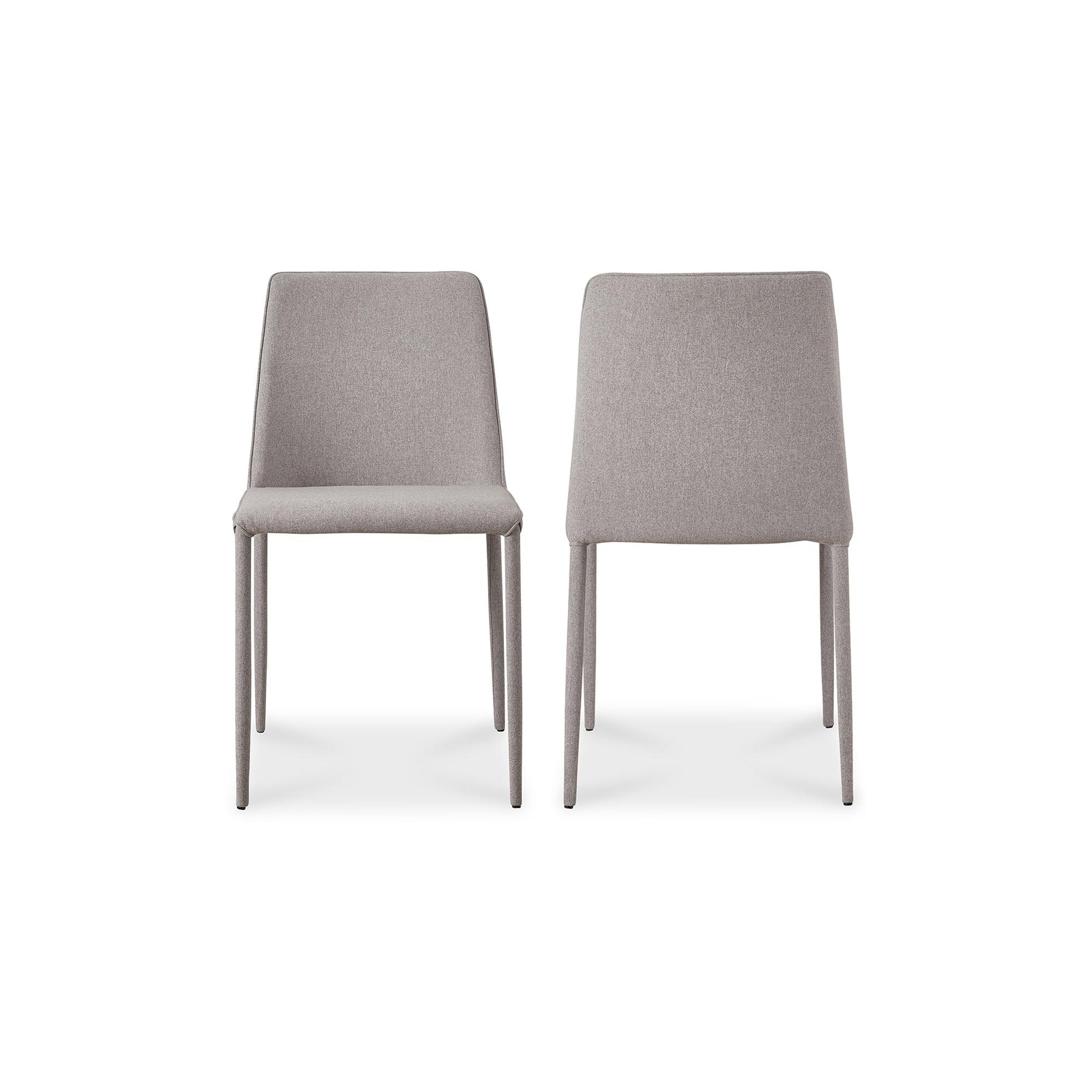 Nora Fabric Dining Chair Light Grey - Set Of Two - Remutear