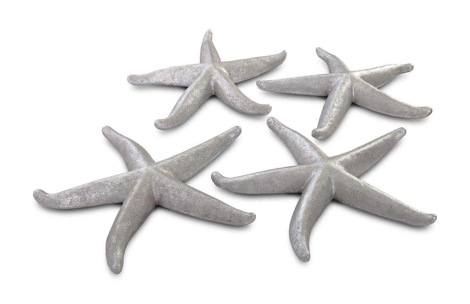 Starfish, Silver Leaf, Set of 4, LG - Remutear