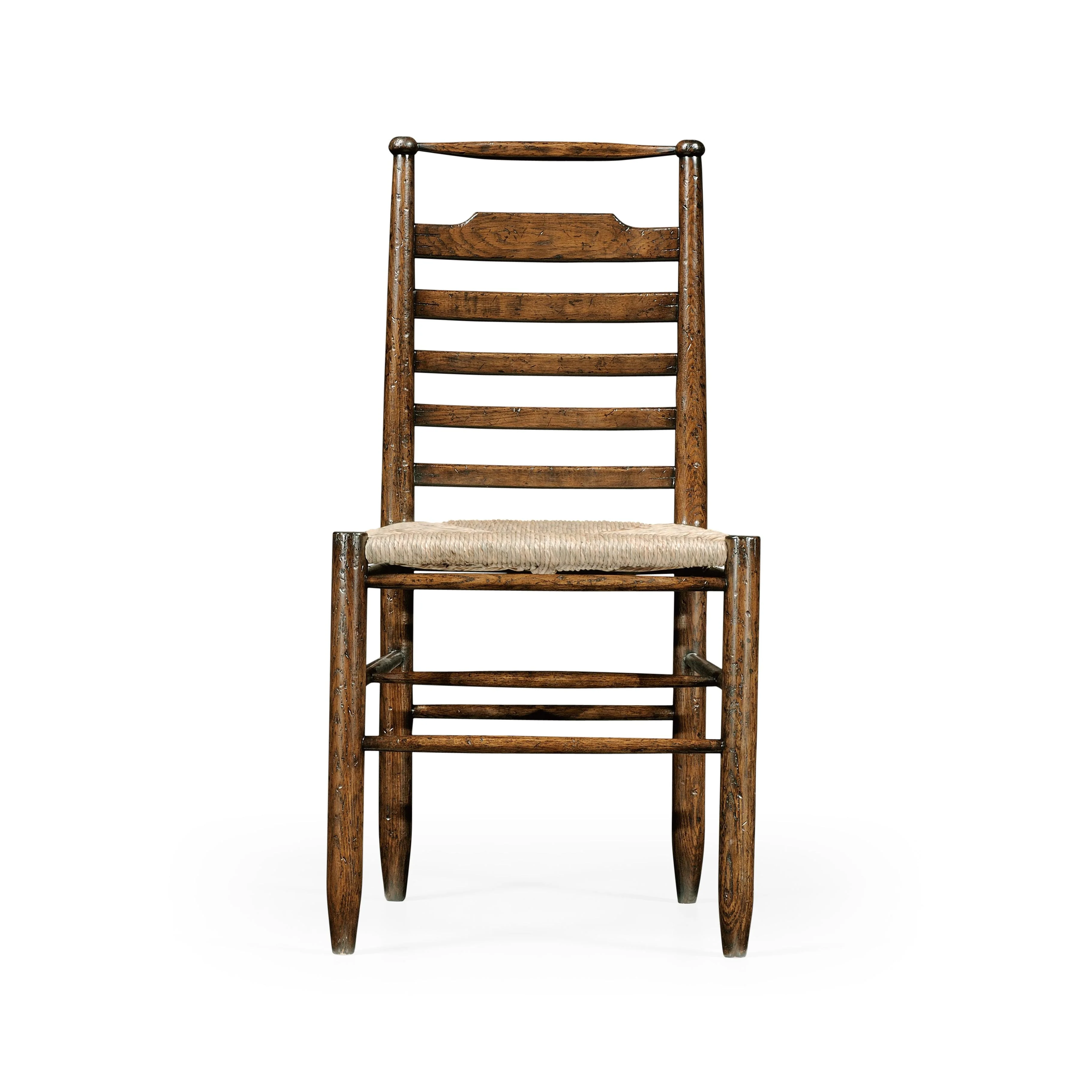 Casual Accents Dark Oak Ladderback Arm Chair - Set of 2 - Remutear