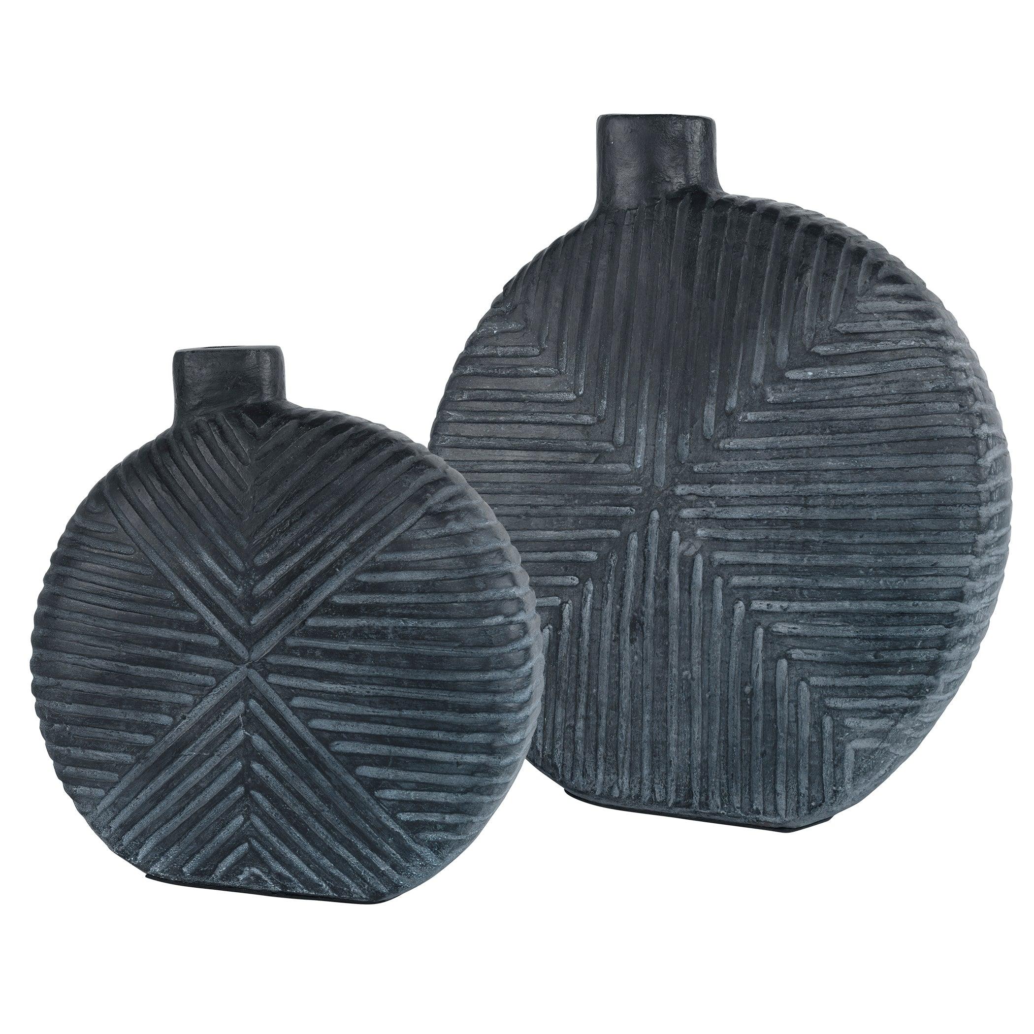 Viewpoint Aged Black Vases, Set/2 - Remutear