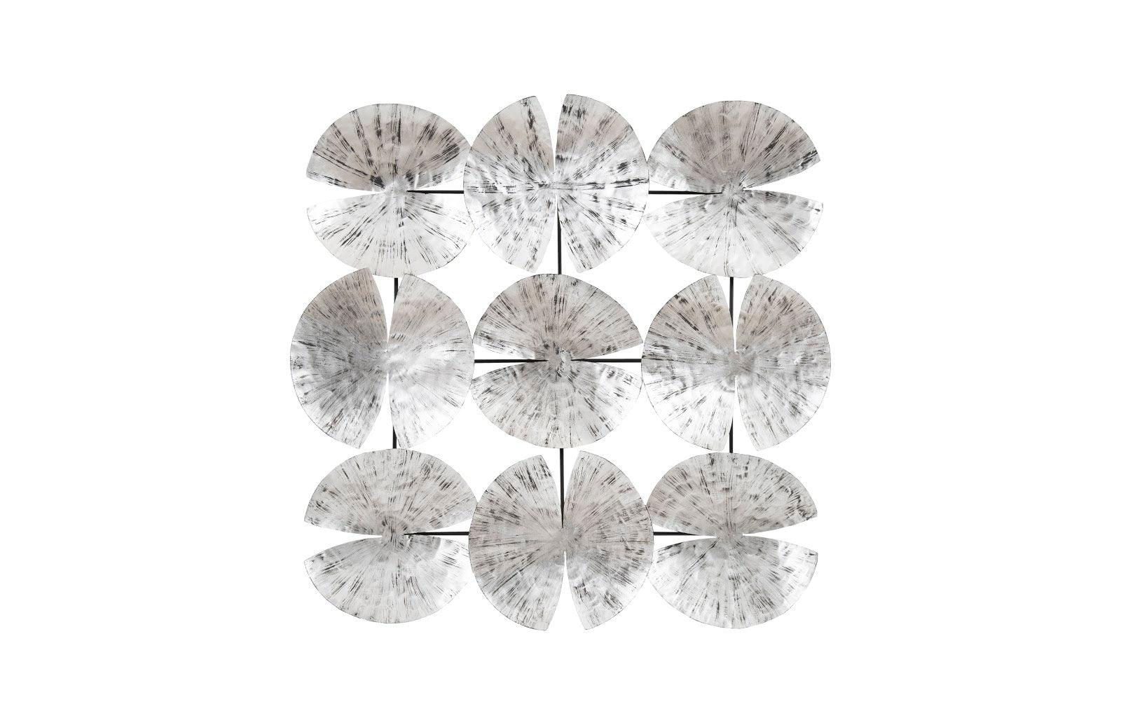 Ginkgo Leaf Wall Art, 9 Leaves, Silver - Remutear